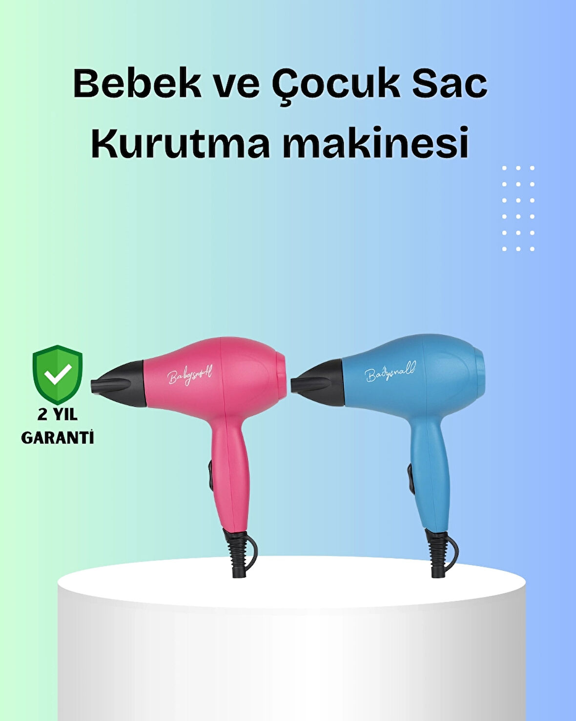 CEYLAN ADAM Bebek Dostu Mini Fön – Statik Elektrik Azaltıcı Anion Teknolojisi