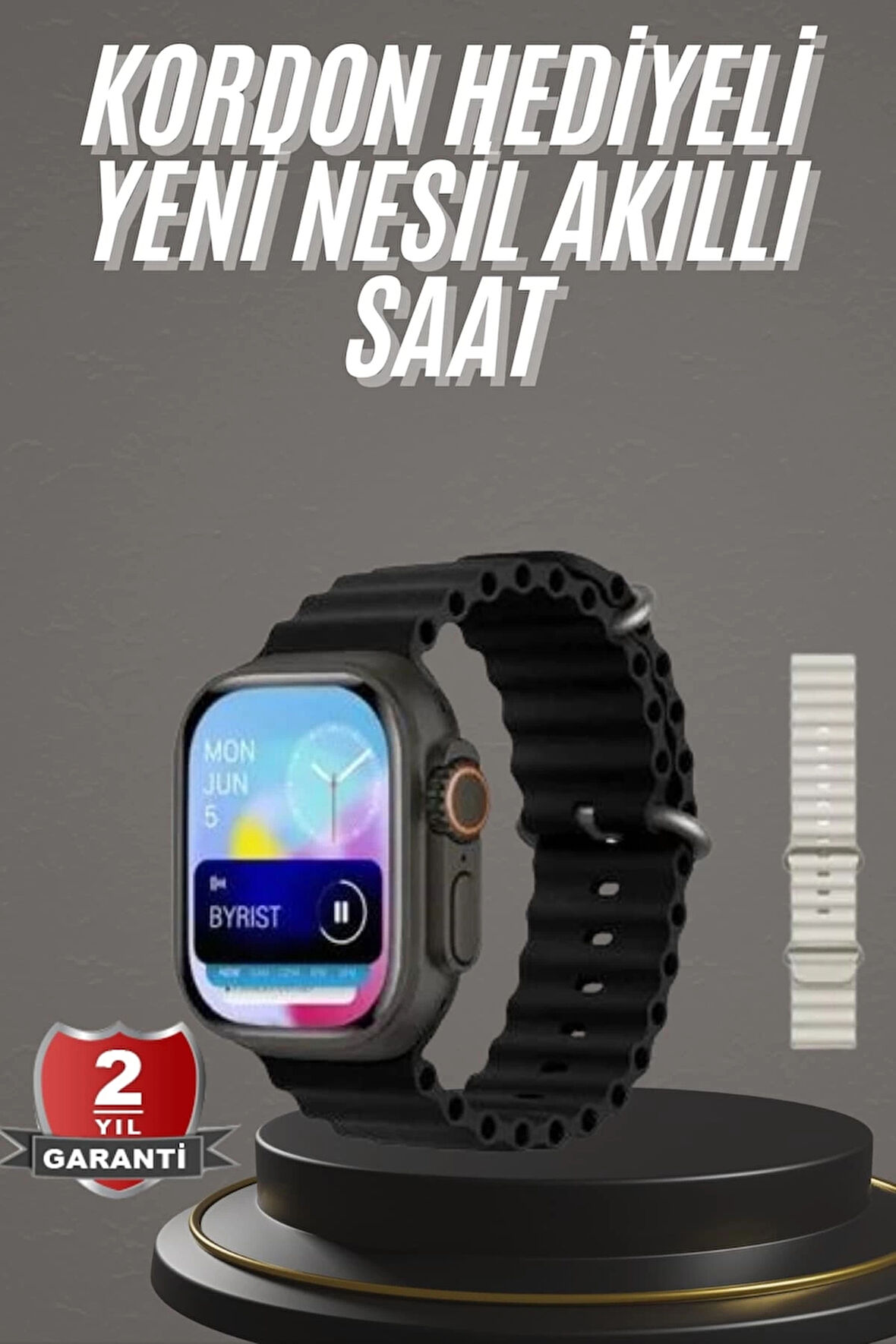 CEYLAN ADAM 2025 Model Akıllı Saat Çift Kordon Ios Ve Android Arama Cevaplama Sesli Asistan