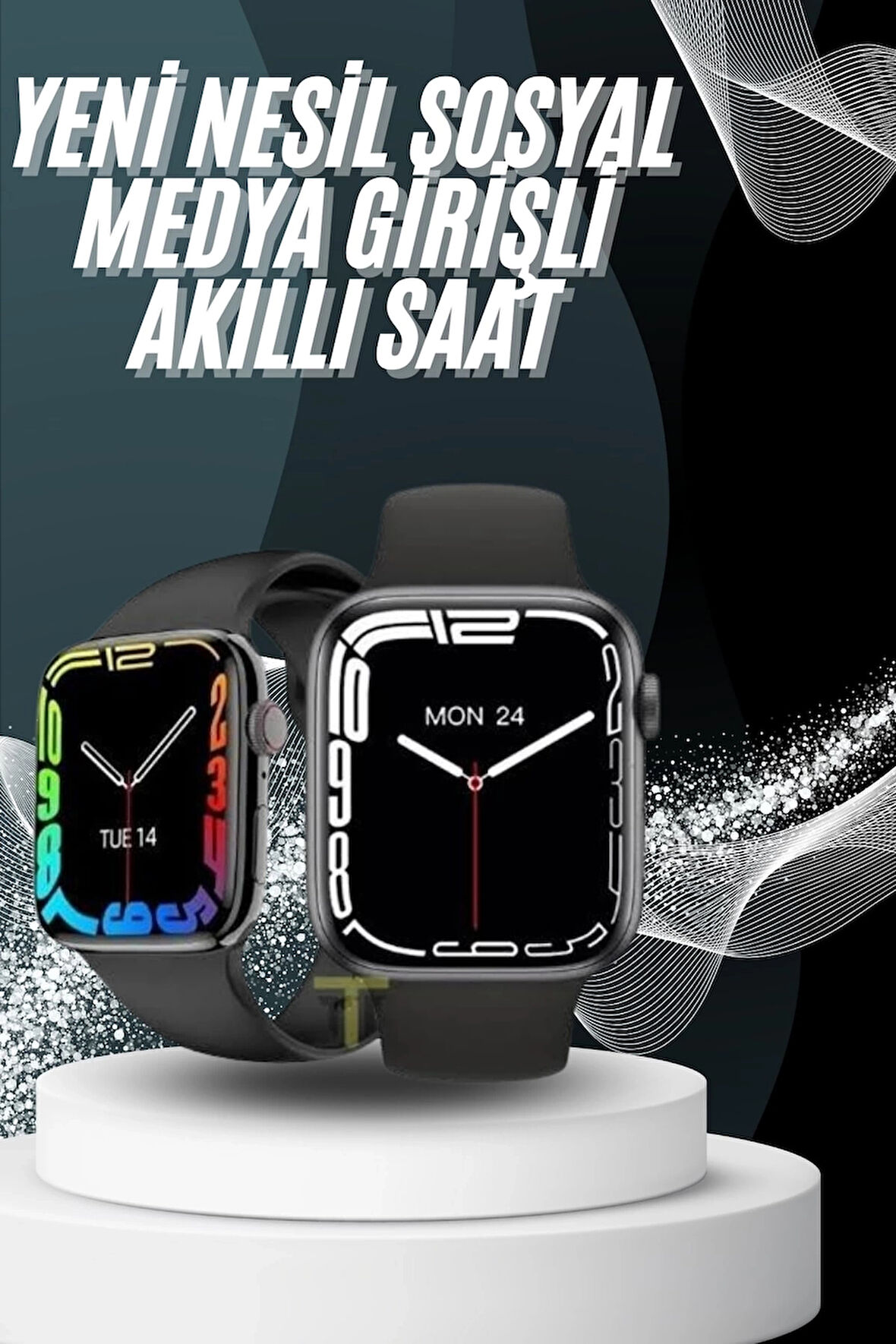 CEYLAN ADAM Yeni Model Akıllı Saat Dokunmatik Ekran Unisex Amoled Ekran 44 mm