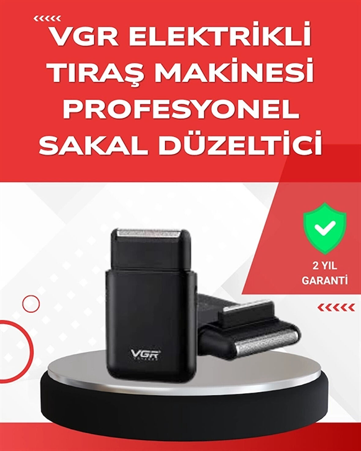 CEYLAN ADAM ABS Gövdeli Süper İnce Elektrikli Sakal Kesici – 45 dk Kablosuz Kullanım, Yanak Makası Dahil