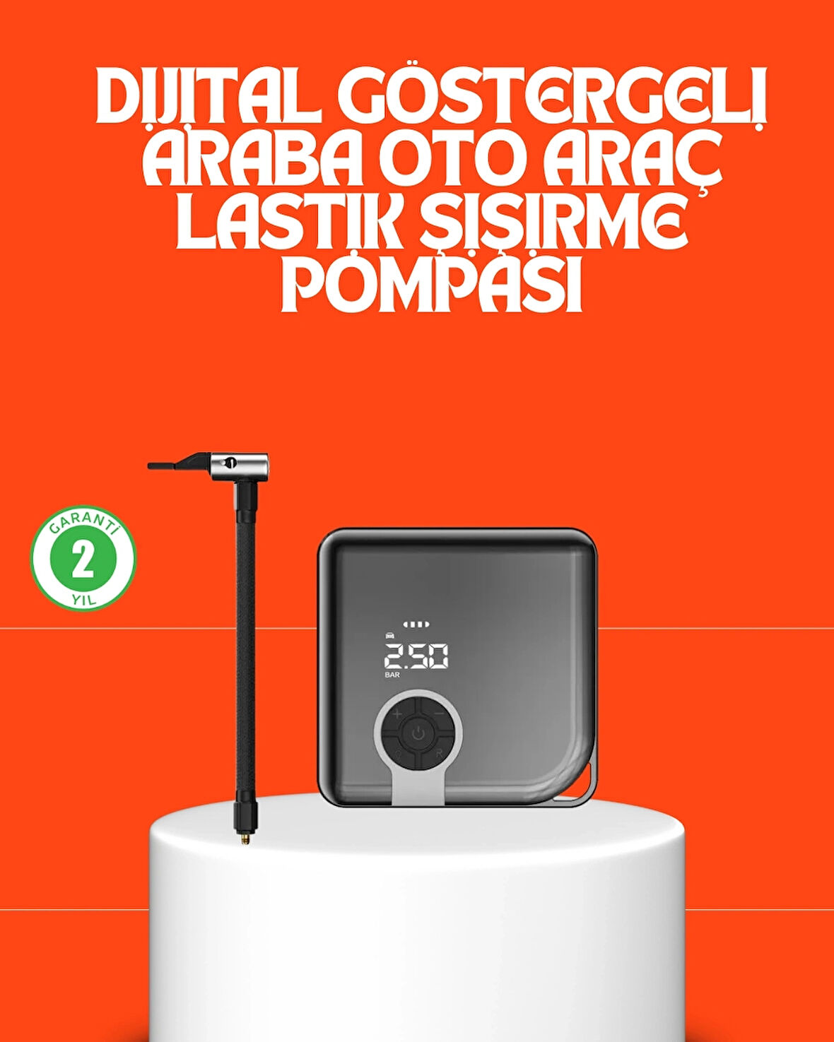 CEYLAN ADAM 150 PSI Yüksek Basınç Kapasiteli Kablosuz Lastik Pompası