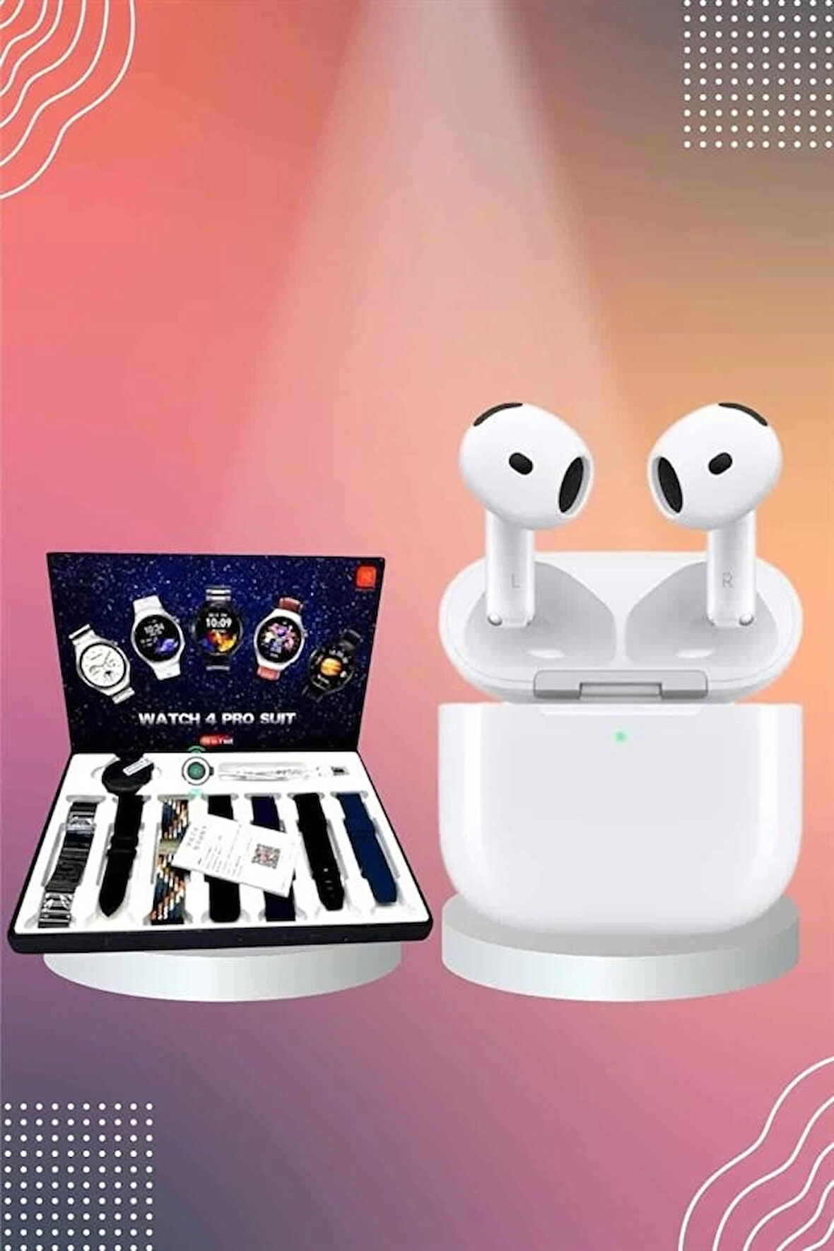 CEYLAN ADAM 3.Nesil TWS Bluetooth Kulaklık Bluetooth Bağlantılı Akıllı Saat Amoled Ekran Plastik Hasır Kordon