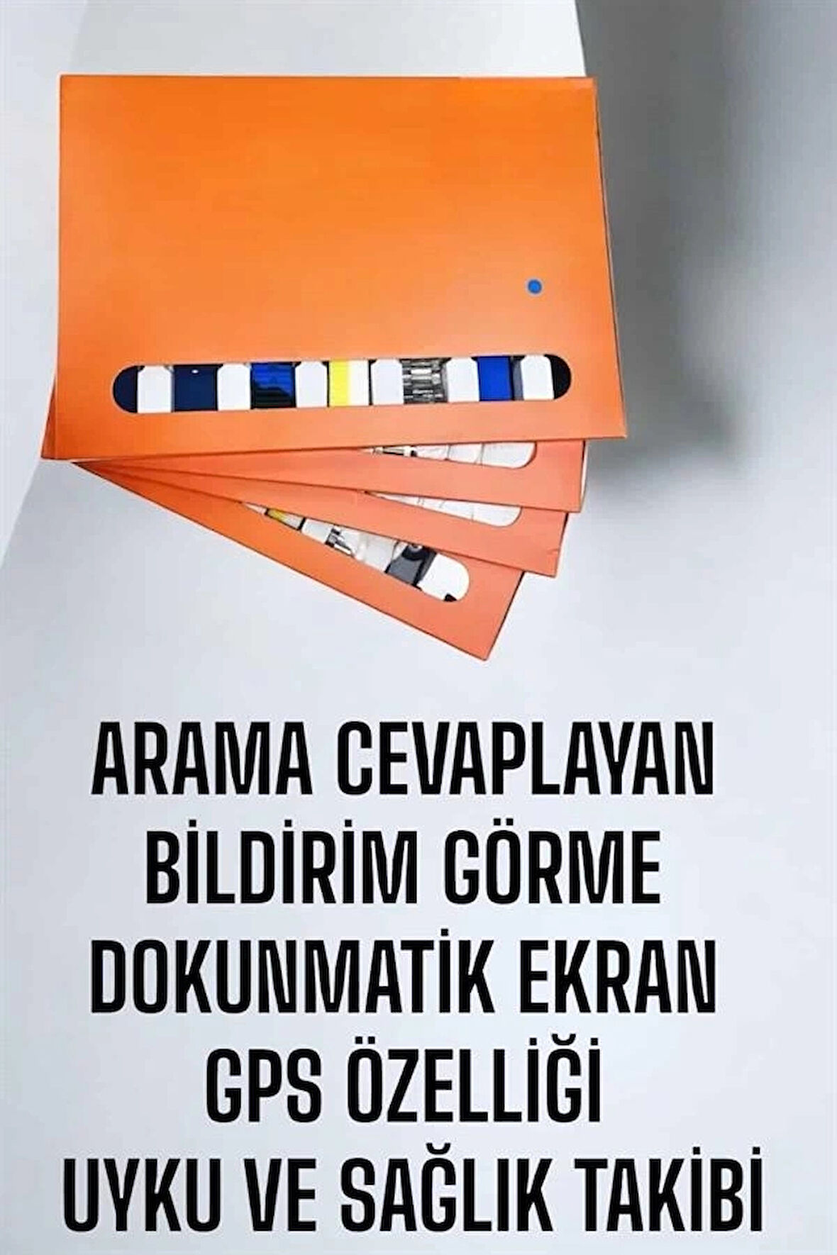 CEYLAN ADAM Akıllı Saat 7 Kordonlu Bildirim Görebilen Metal Kordon GPS Özelliği