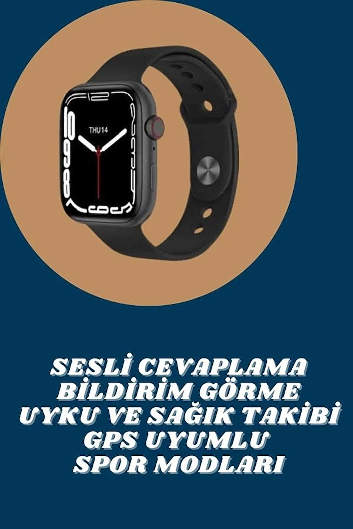 CEYLAN ADAM Akıllı Saat Tema Değiştirme Uyku ve Sağlık Takibi Sesli Asistan Bildirim Görme