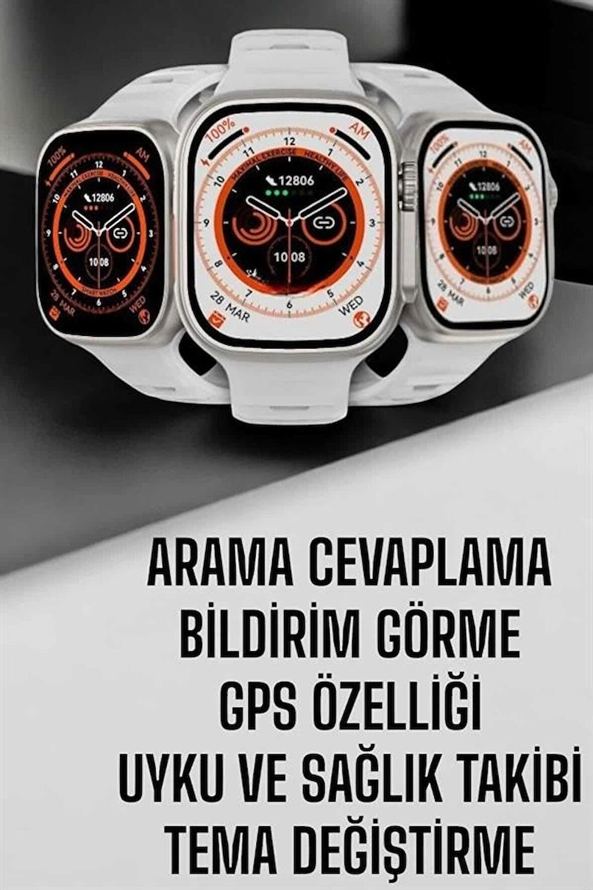 CEYLAN ADAM Akıllı Saat Nabız Ölçebilen Yeni Nesil GPS ve Adımsayar Özelliği