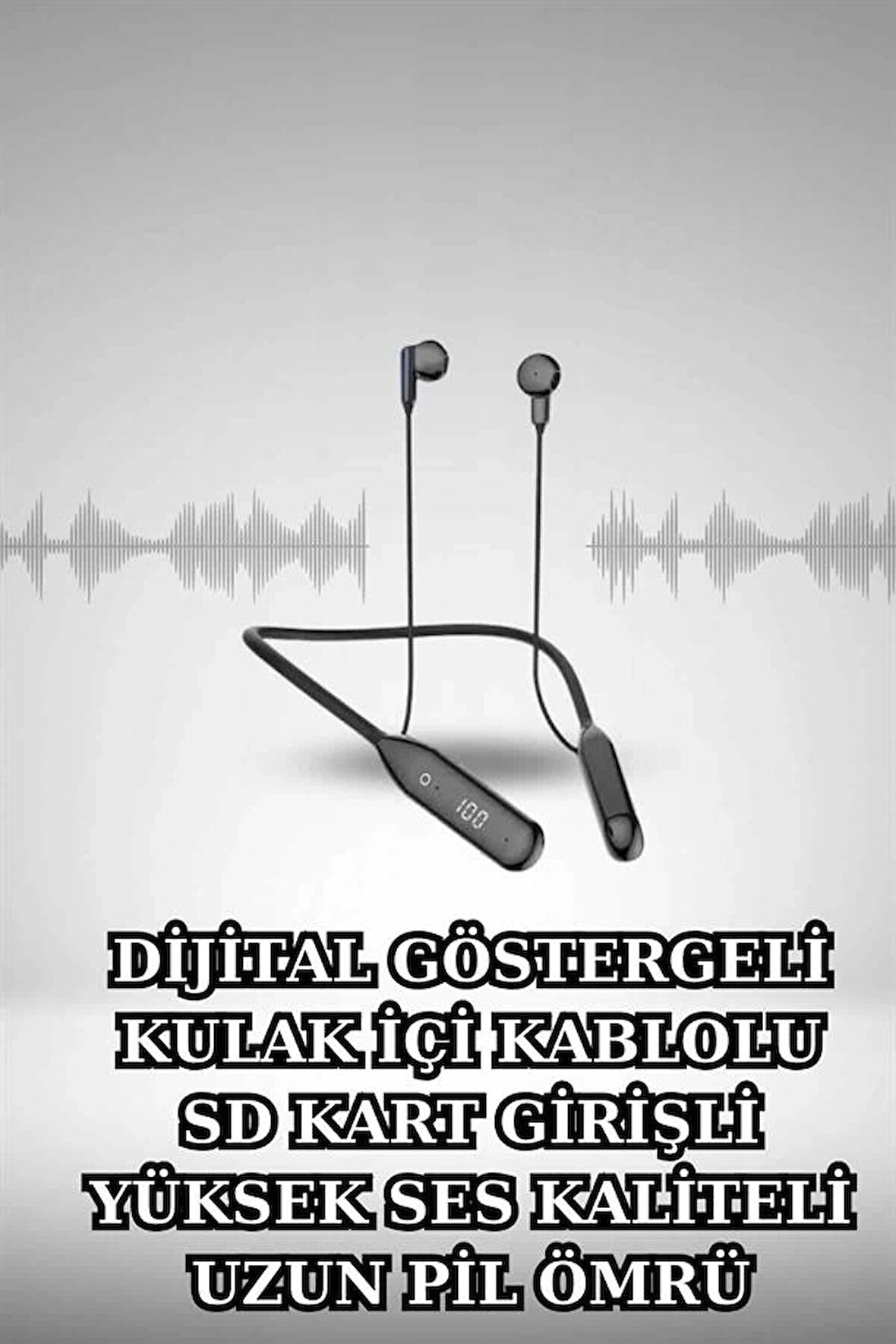 CEYLAN ADAM Alarm ve Titreşim Özellikli Akıllı Saat ve Mikrofonlu Kablolu Bluetooth Kulaklık 60 Saat