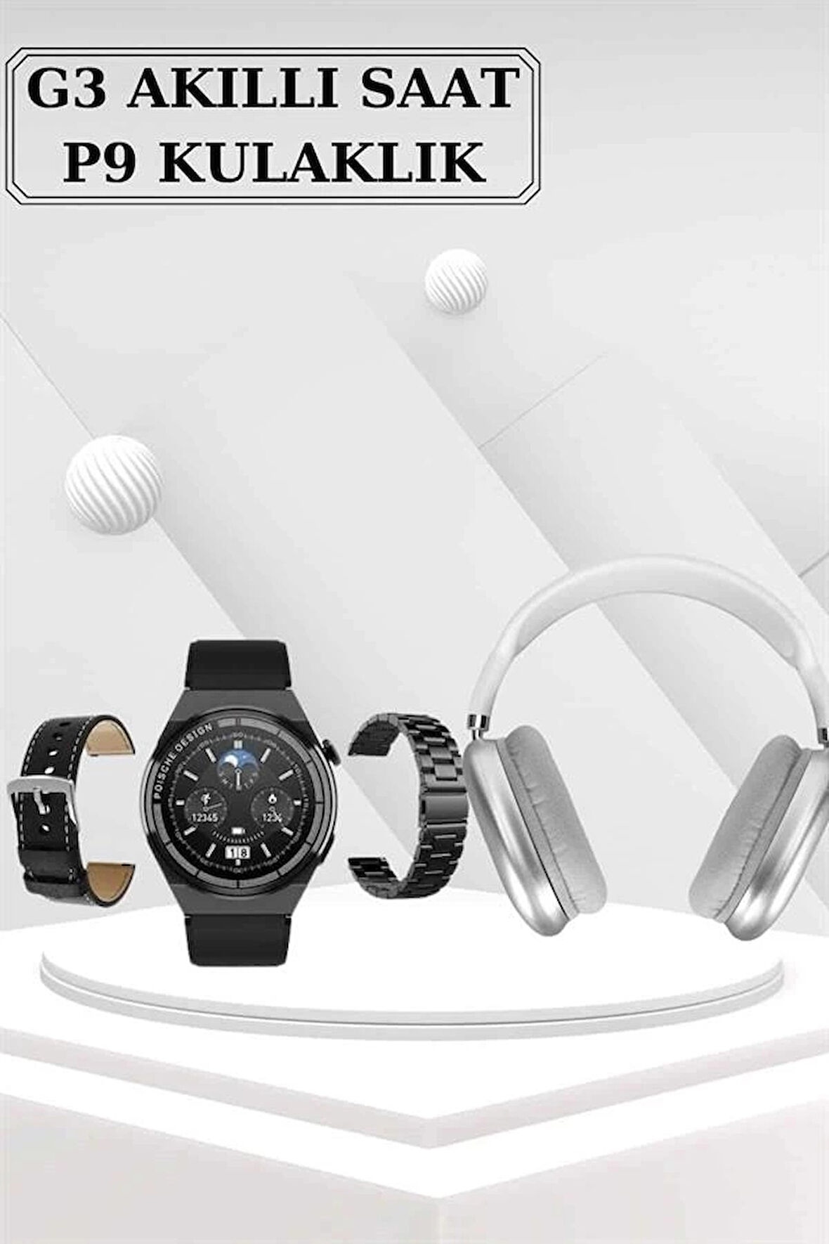 CEYLAN ADAM Yeni Nesil Sesli Görüşme Akıllı Saat ve Powerbank Çoklu Şarj Girişli Bluetooth Kulaklık Nabız Ölçer