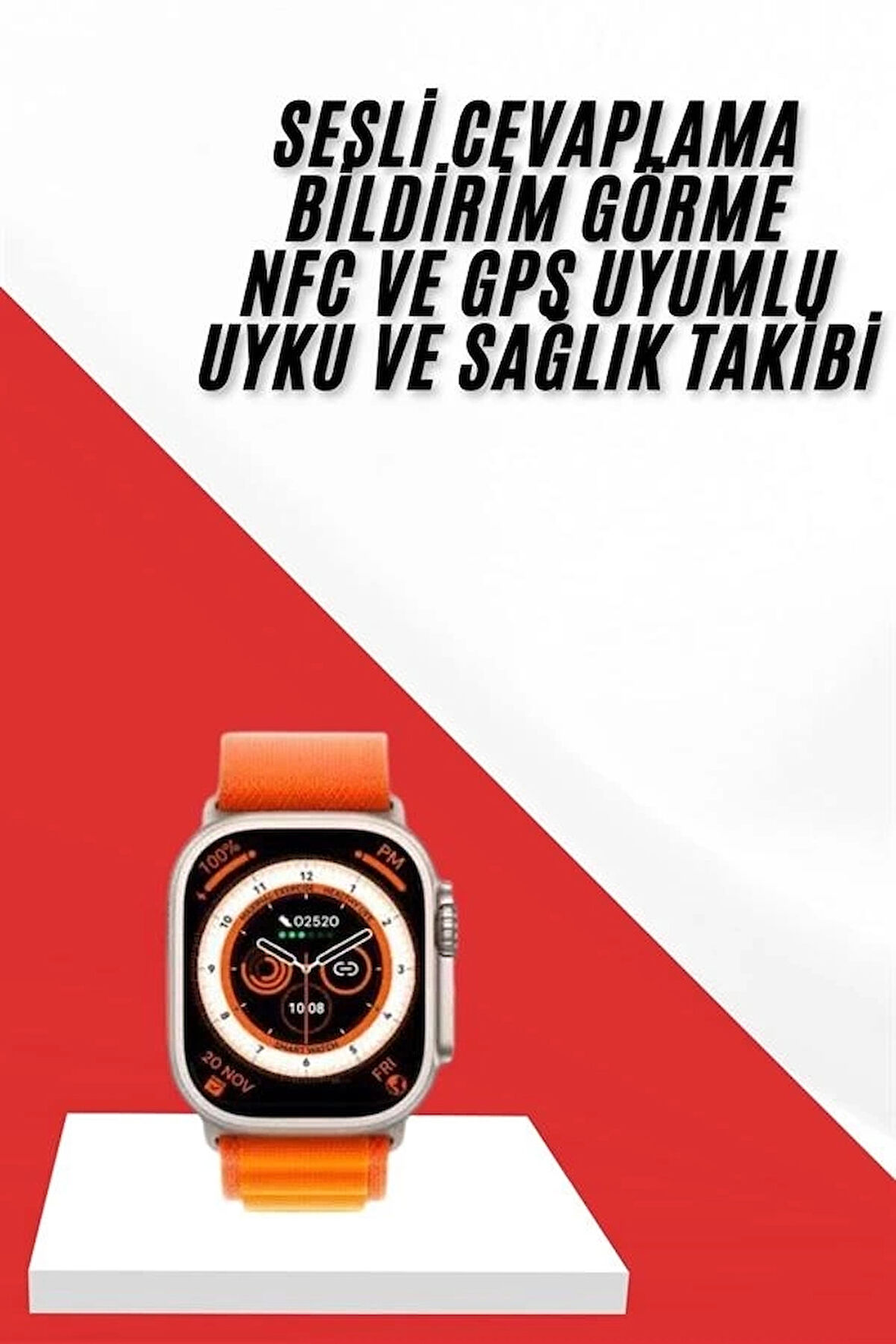 CEYLAN ADAM Akıllı Saat GPS Özelliği Bildirim Görme Adımsayar Sesli Görüşme Yapabilen