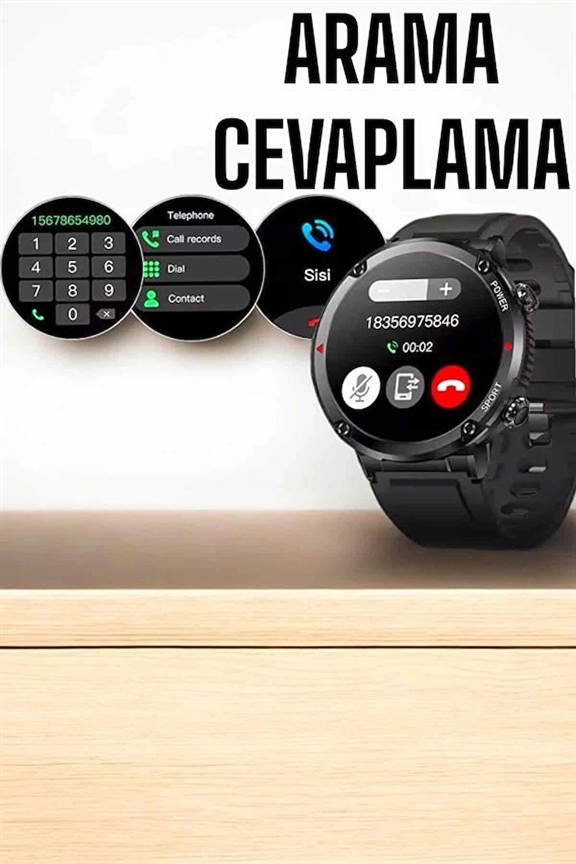 CEYLAN ADAM Akıllı Saat Yeni Nesil Bluetooth Bağlantılı Uyku ve Sağlık Takibi NFC ve GPS