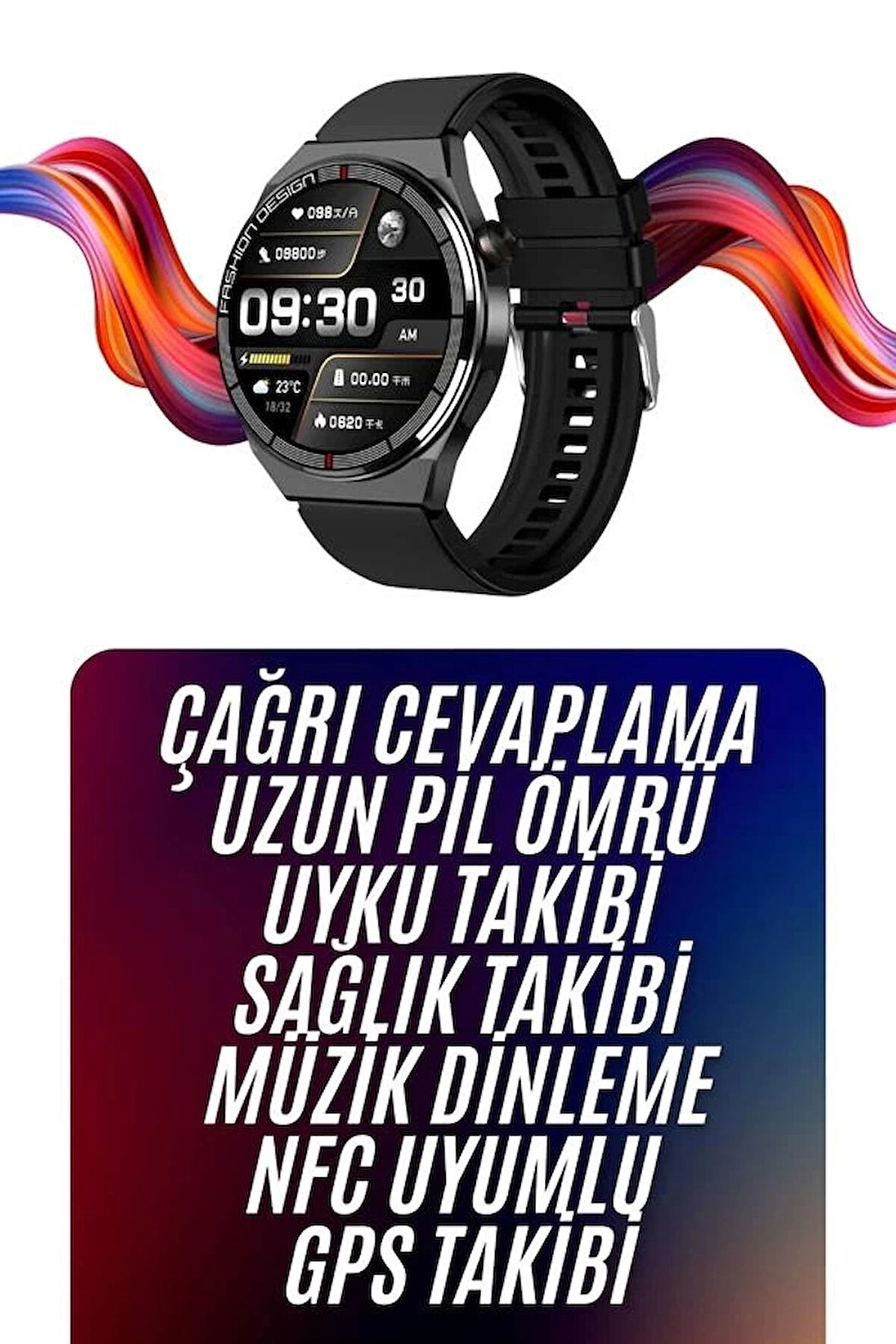 CEYLAN ADAM Amoled Ekran Akıllı Saat Üç Kordonlu İOS Android Uyumlu