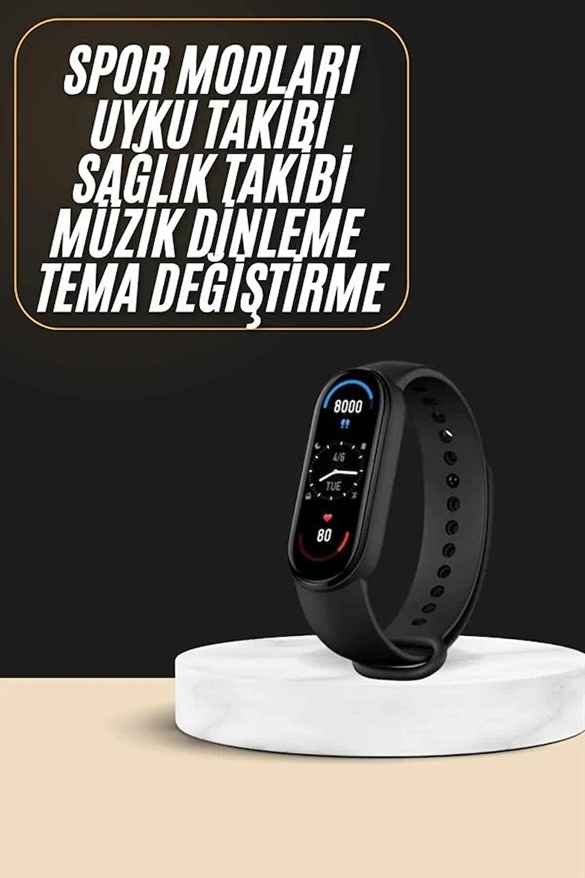 CEYLAN ADAM Akıllı Bileklik Android ve İOS Uyumlu Bildirim ve Çağrı Görme Spor Takibi