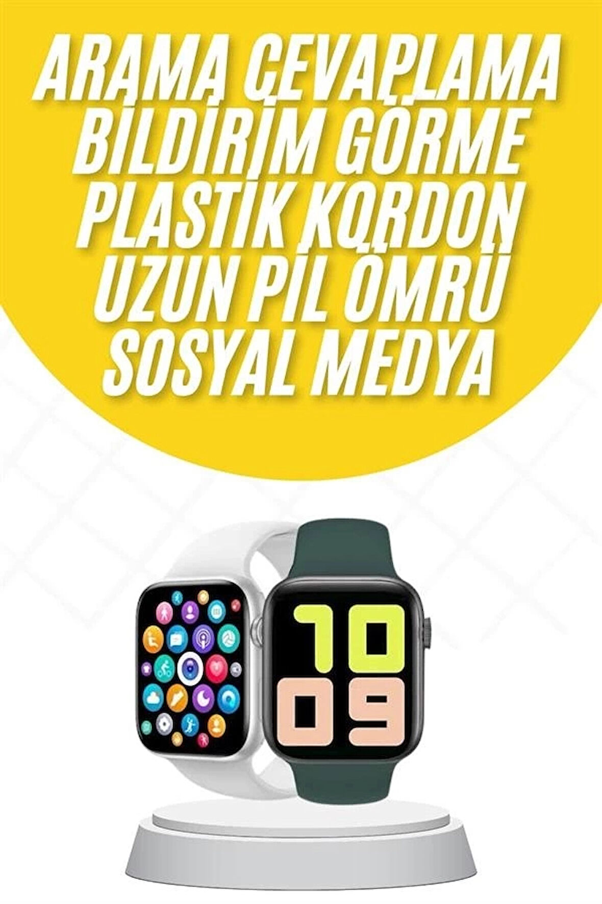 CEYLAN ADAM Akıllı Saat Uyku ve Sağlık Takibi Arama Cevaplama 44 MM Amoled Ekran