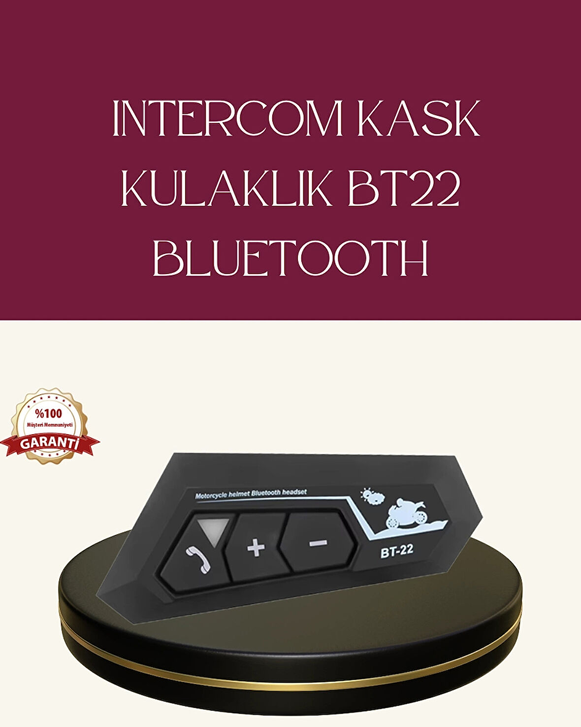 CEYLAN ADAM Motosiklet Sürüşleri İçin BT22 Kask Bluetooth Kulaklık Mikrofonlu