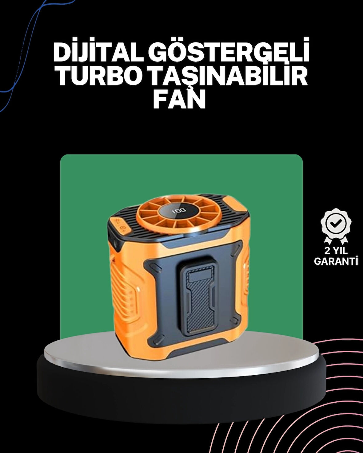 CEYLAN ADAM USB Şarjlı Kompakt El ve Boyun Fanı Çok Fonksiyonlu