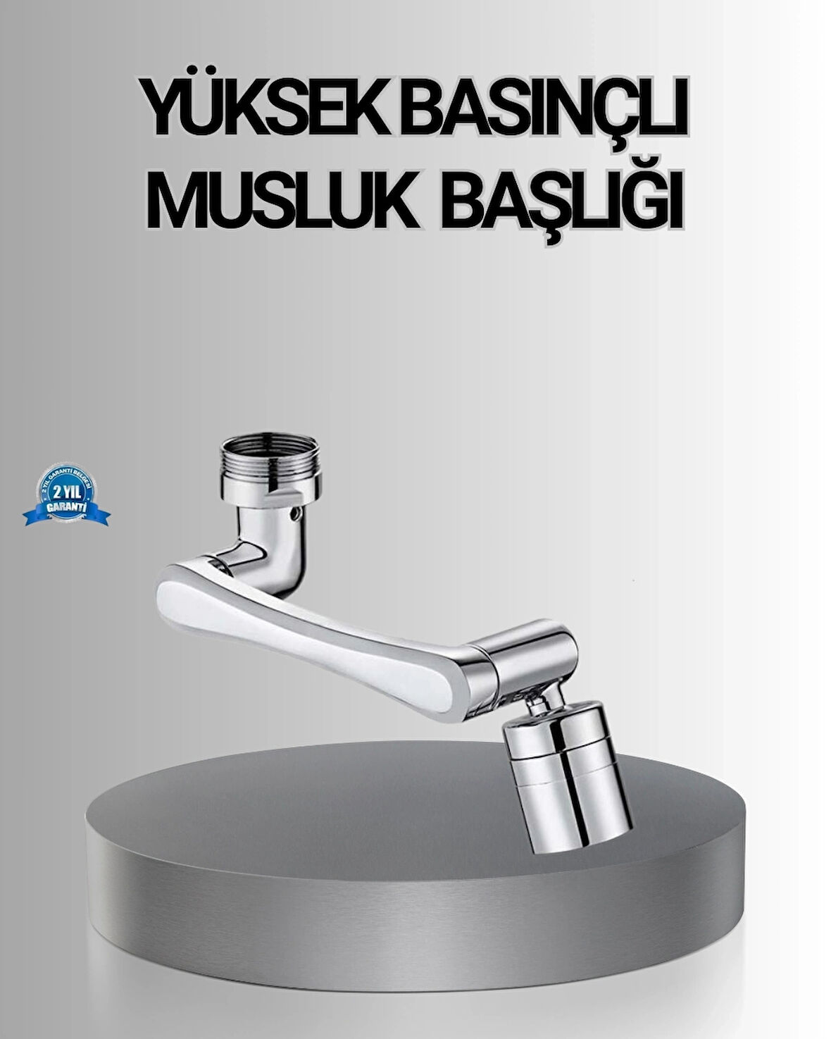 CEYLAN ADAM 1080° Dönebilen Musluk Başlığı Robotik Kol Havalandırıcı Çok Yönlü Su Yönlendirme