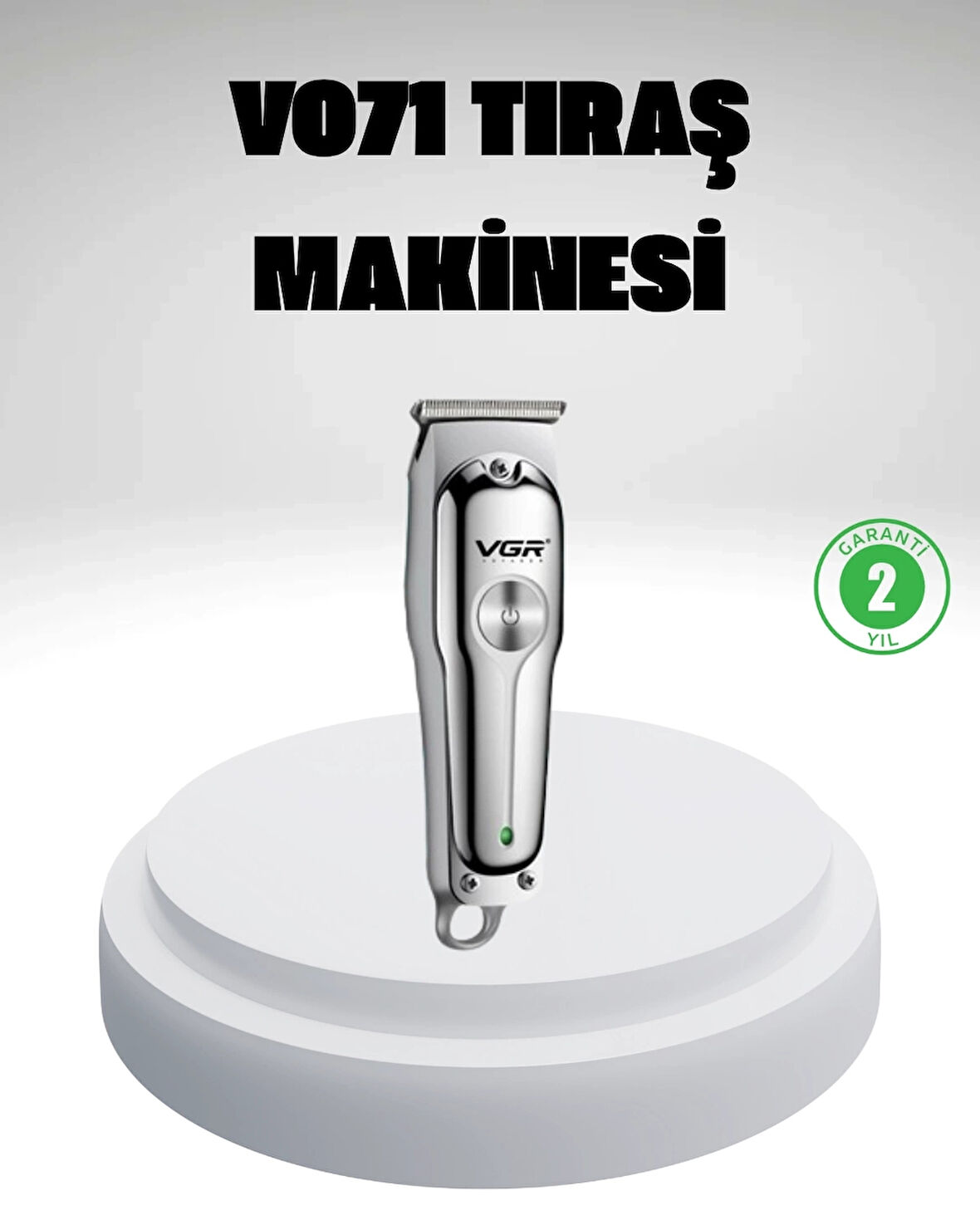 CEYLAN ADAM Gümüş Desenli Şarjlı Tıraş Makinesi – 120 Dakika Çalışma Süresi, 3 Başlıklı