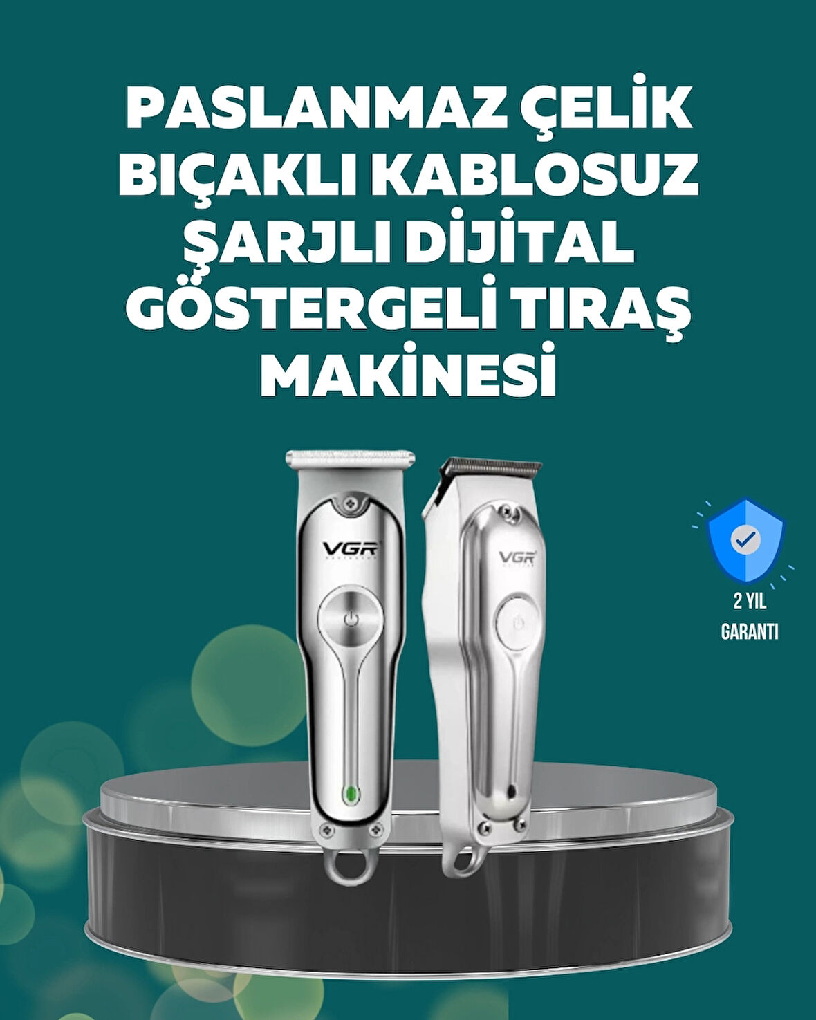 CEYLAN ADAM Profesyonel Saç ve Sakal Kesme Makinesi – Şarjlı, Sessiz Motor, Ayarlanabilir Tarak