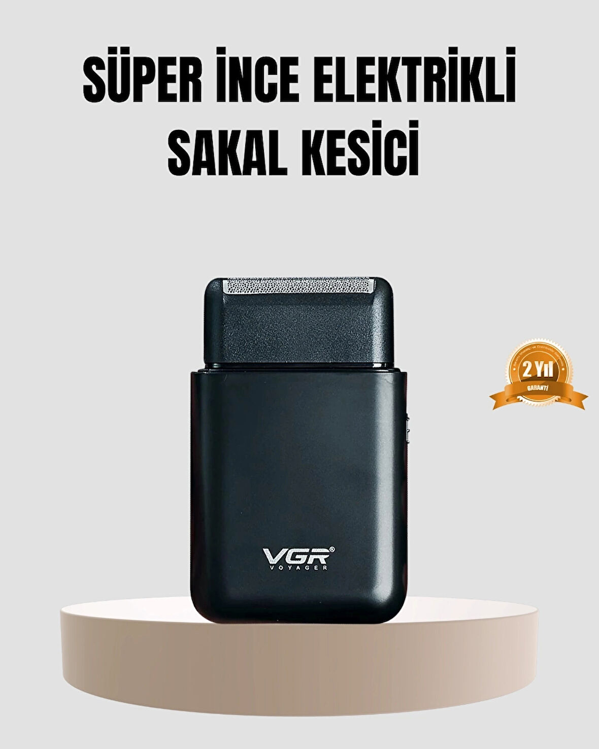CEYLAN ADAM Kompakt Şarjlı Tıraş Makinesi Çift Yönlü Bıçaklı 45 Dakika Kullanım Süreli