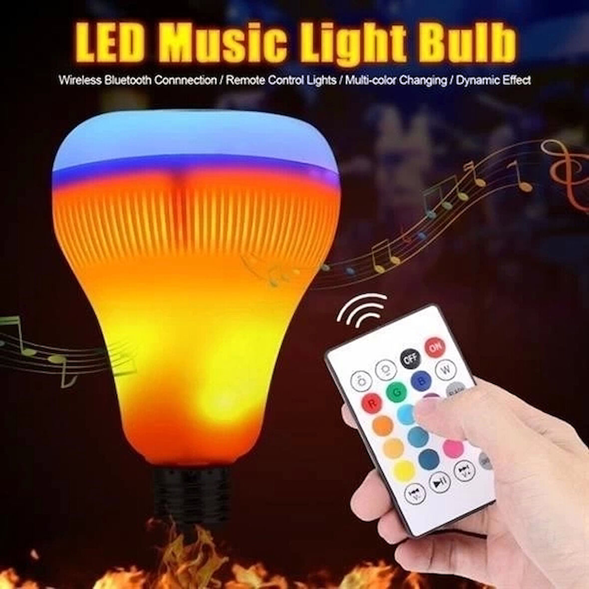 CEYLAN ADAM  Kumandalı Bluetooth Hoparlör Ampul LD-37