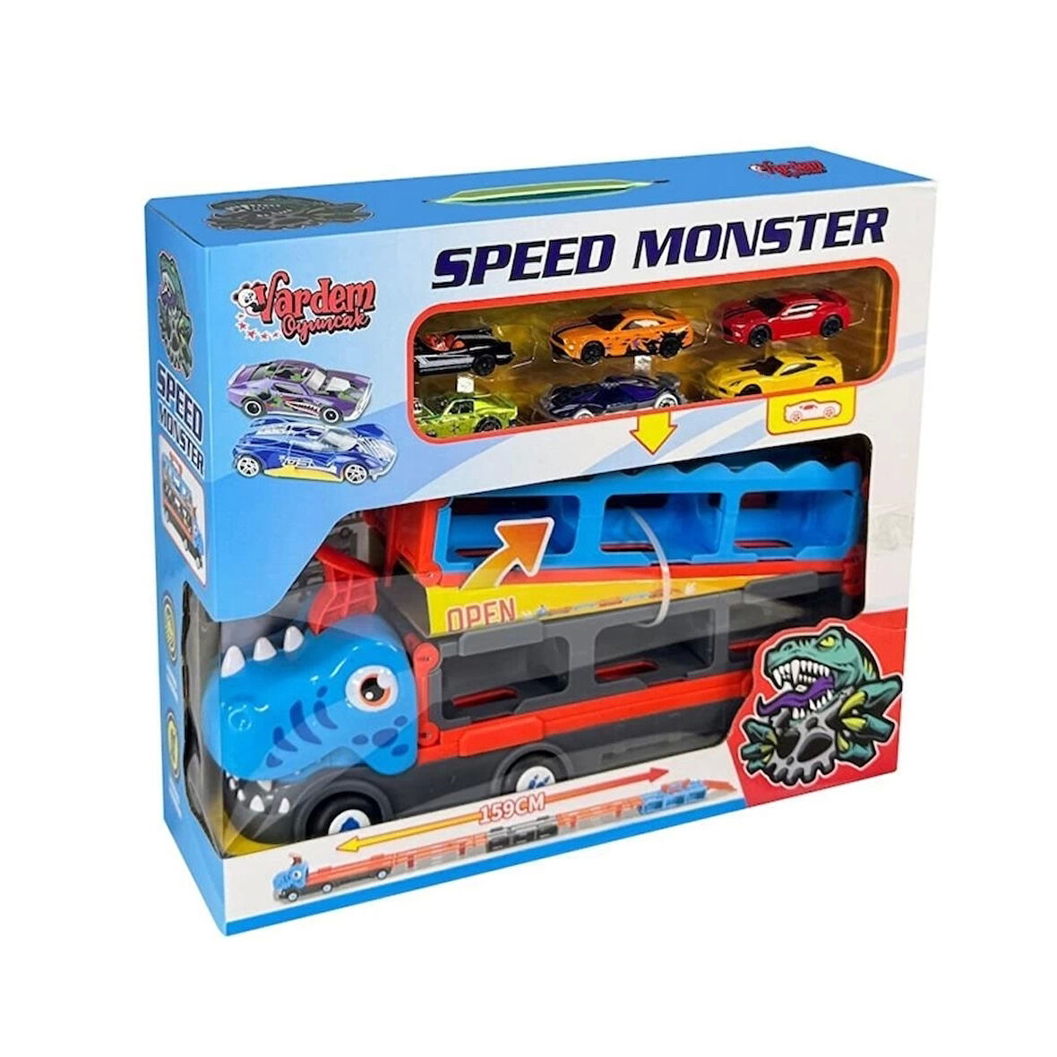 CEYLAN ADAM   GD001 Parkurlu Araba Fırlatan Dinazor -Vardem Oyuncak