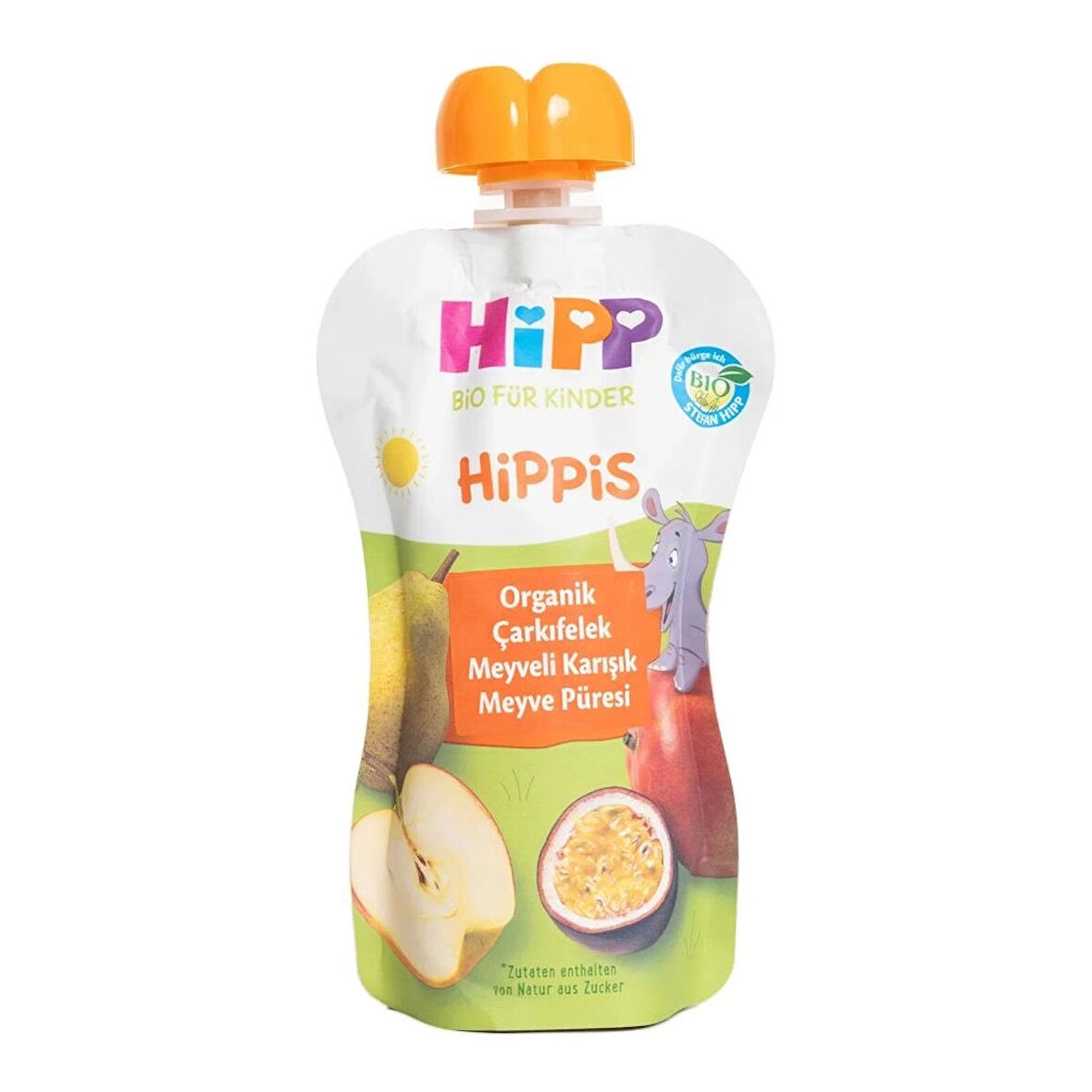 CEYLAN ADAM   Hipp Organik Çarkıfelek Meyveli Karışık Meyve Püresi 100 Gr