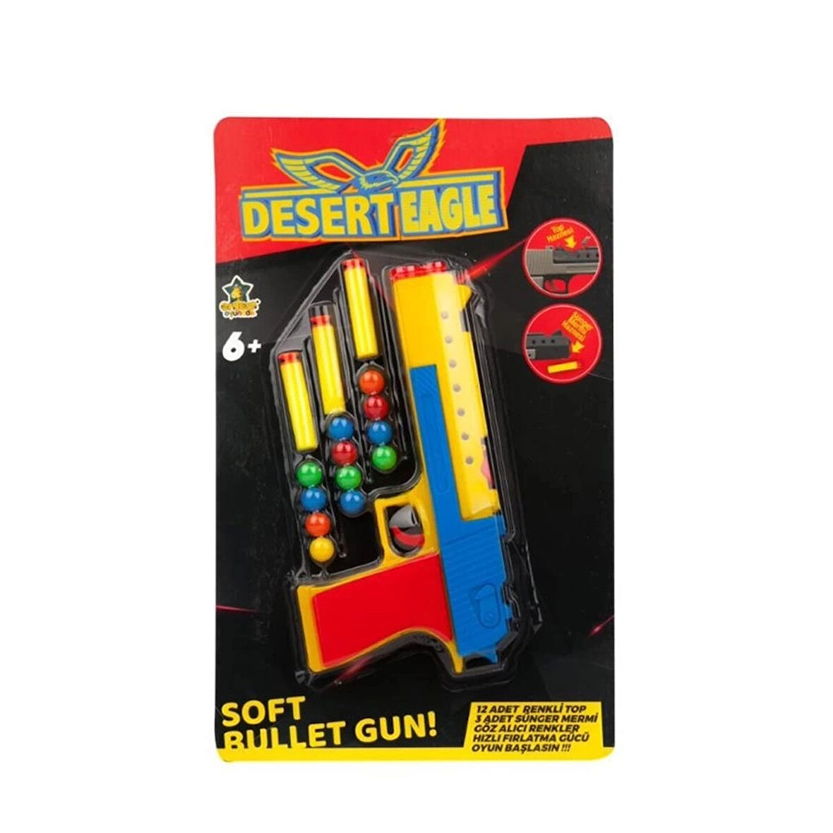 CEYLAN ADAM   ER-132 Dart ve Top Atan Desert Eagle Tabanca  - Erdem Oyuncak