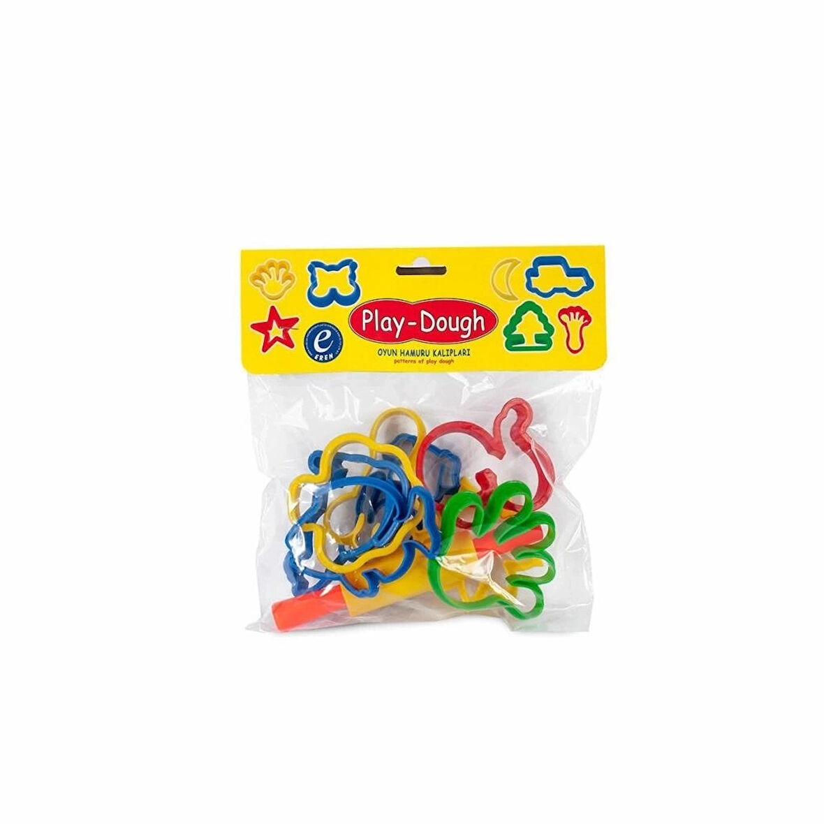 CEYLAN ADAM   ERN-015 Poşetli Oyun Hamuru Kalıplar Büyük Şekiller - Eren Eğitici Oyuncak