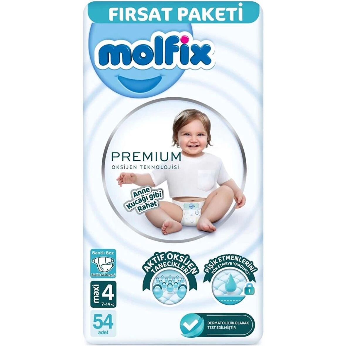 CEYLAN ADAM   Molfix Premium Bebek Bezi Fırsat Paketi 4 Beden 7-14 Kg 54 Adet