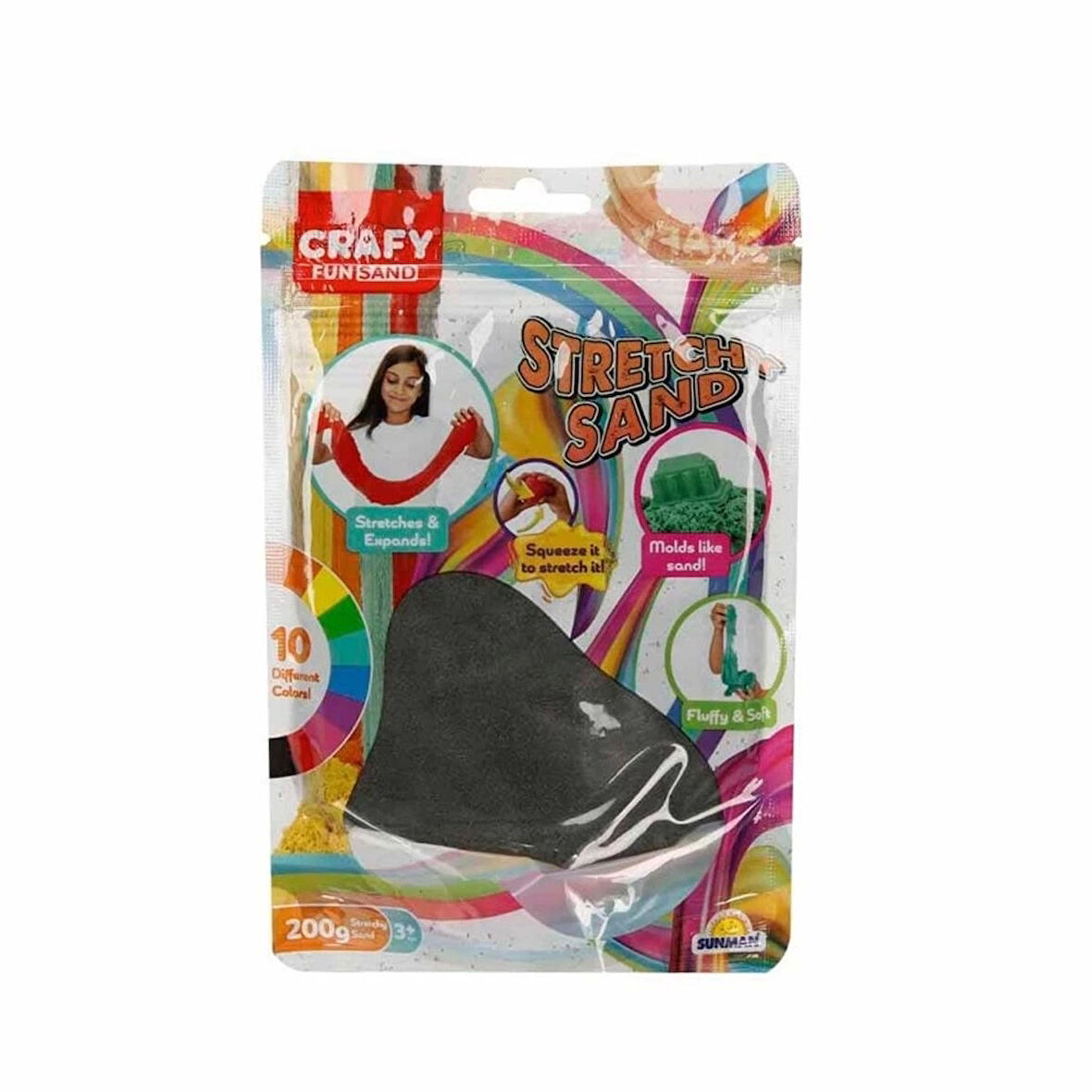 CEYLAN ADAM   3607 Crafy Streç Oyun Kumu Siyah 200 g -Sunman