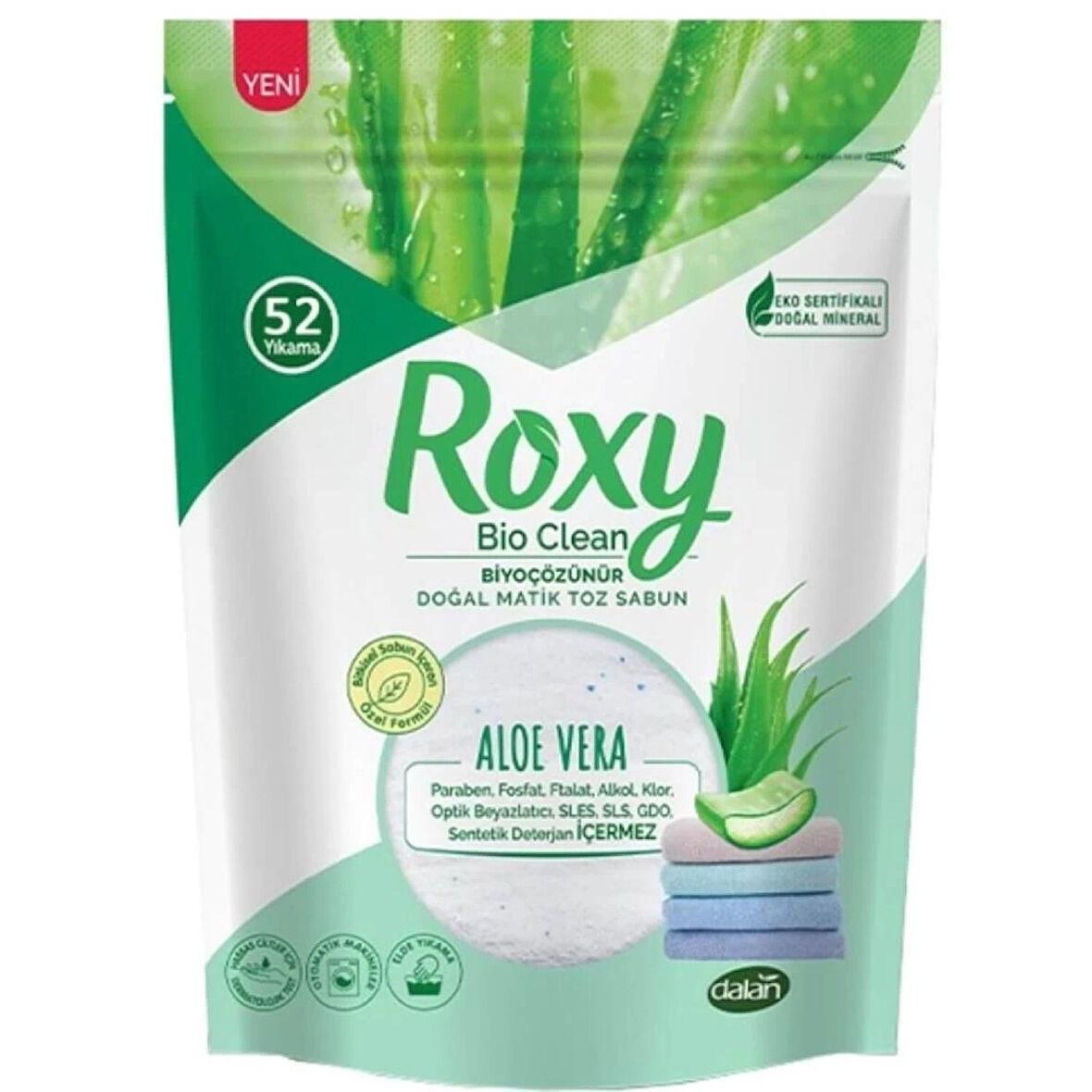 CEYLAN ADAM   Roxy Bio Clean Doğal Matik Toz Sabun Aloe Vera 1600 Gr
