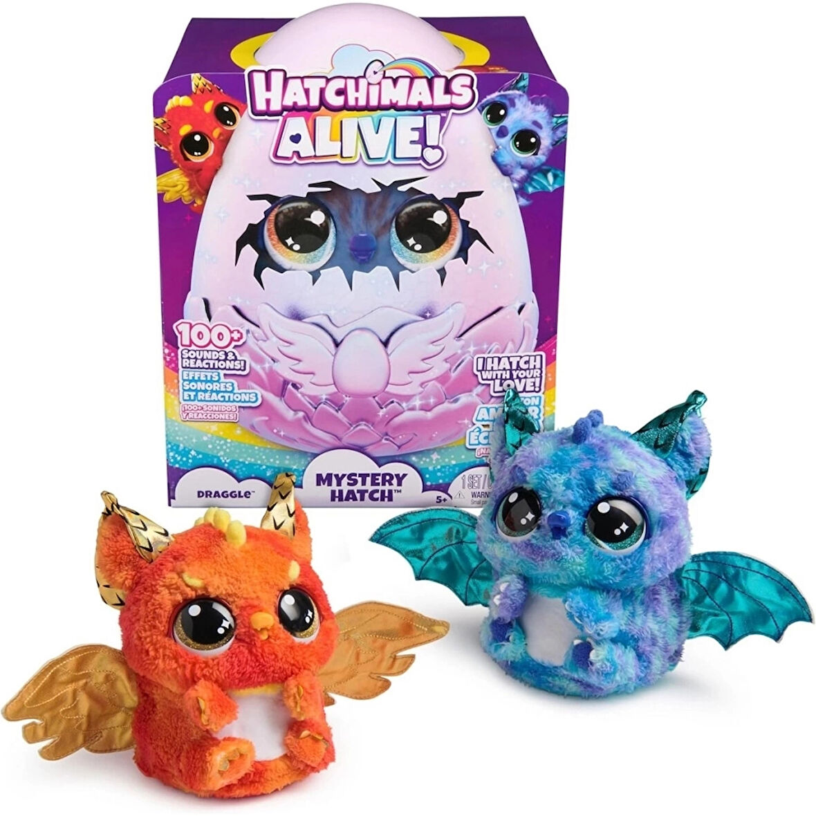 CEYLAN ADAM   Hatchimals Peluş Simli Draggle