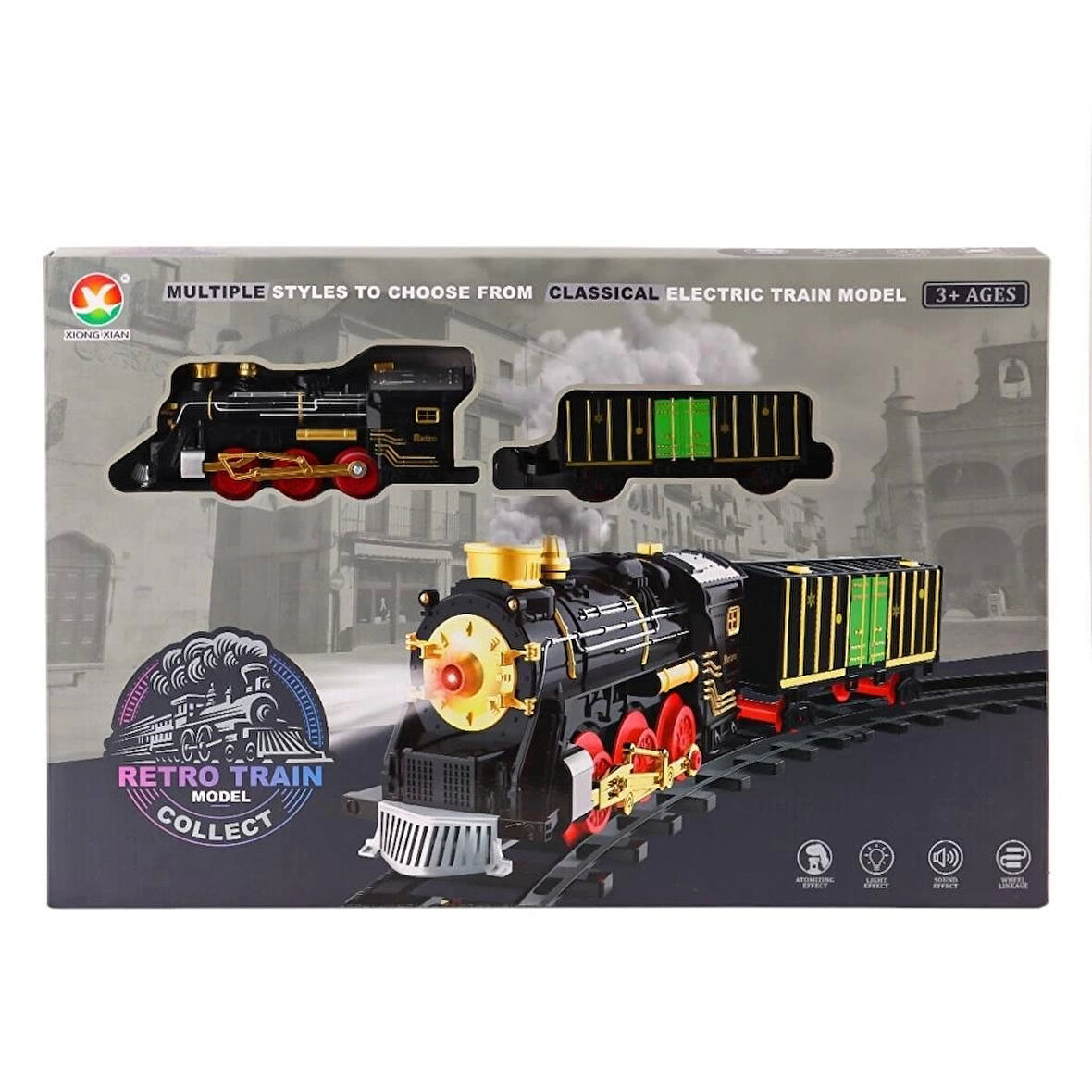 CEYLAN ADAM   699-69A Sesli Işıklı Şarjlı Dumanlı Tren Seti -Karsan Oyuncak