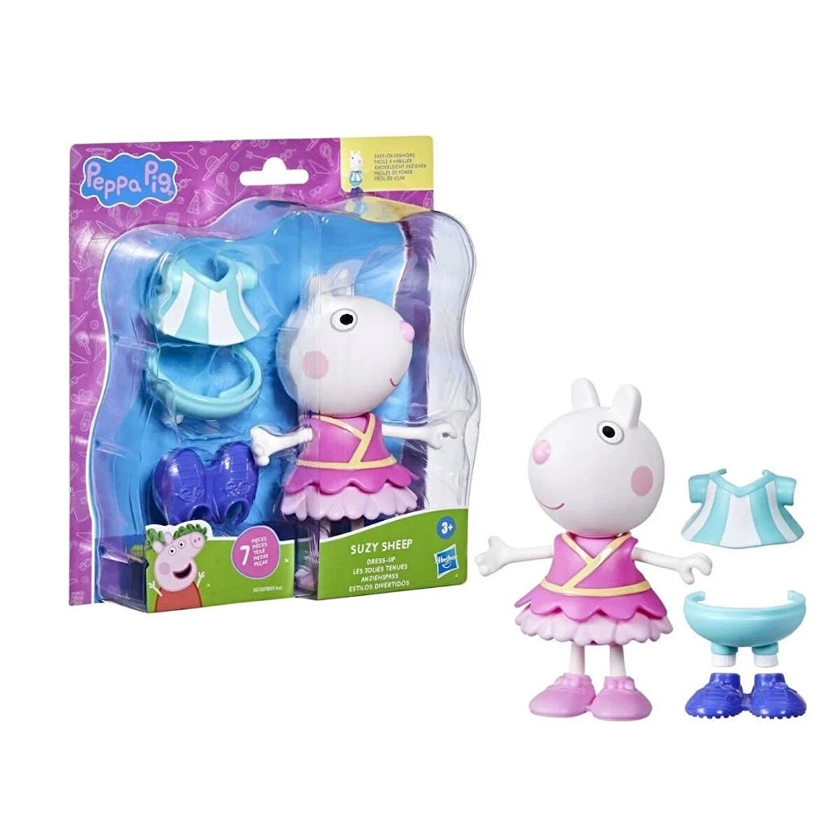 CEYLAN ADAM   F8859 Peppa Pig ve Ailesi Kıyafetli Figür Seti +3 yaş