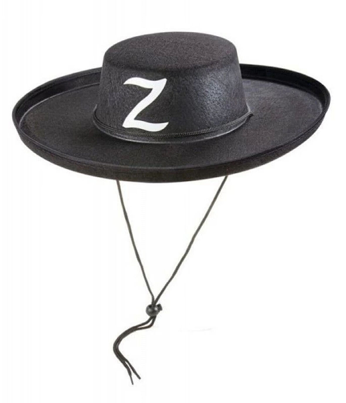 CEYLAN ADAM   Z Logolu Yetişkin Boy Bağcıklı Zorro Şapkası