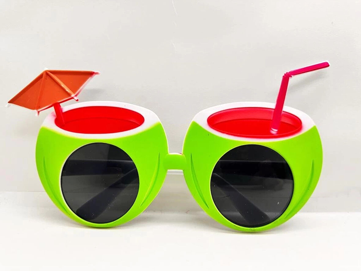 CEYLAN ADAM   Karpuz Şekilli Tropikal Hawaii Yaza Merhaba Parti Gözlüğü