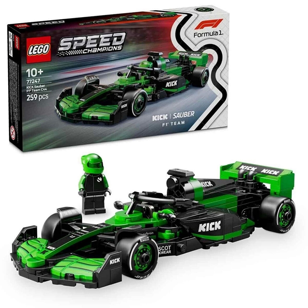 CEYLAN ADAM   LEGO Speed Champions KICK Sauber F1 Team C44 Yarış Arabası 77247