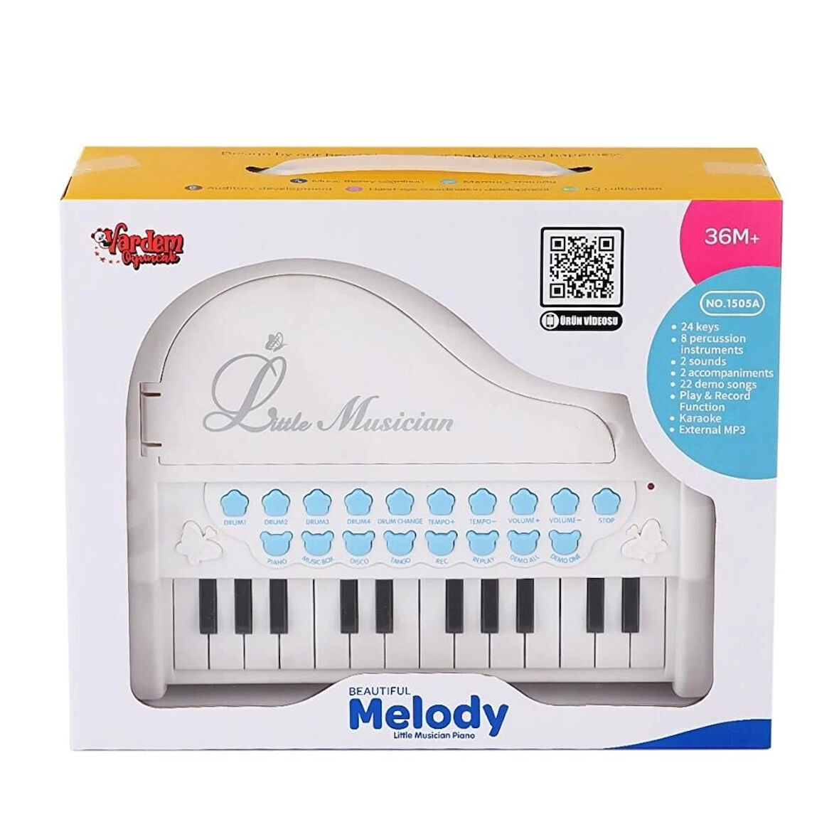 CEYLAN ADAM   BAO-1505A Mikrofonlu Mini Piano 24 Tuş MP3 Çalar
