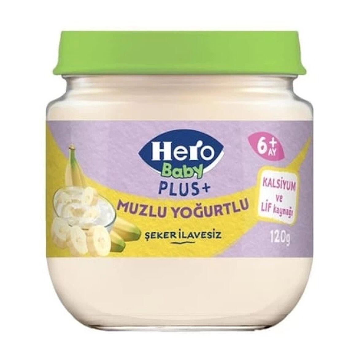 CEYLAN ADAM  Hero Baby Plus Muzlu Yoğurtlu Kavanoz Mama 120 Gr