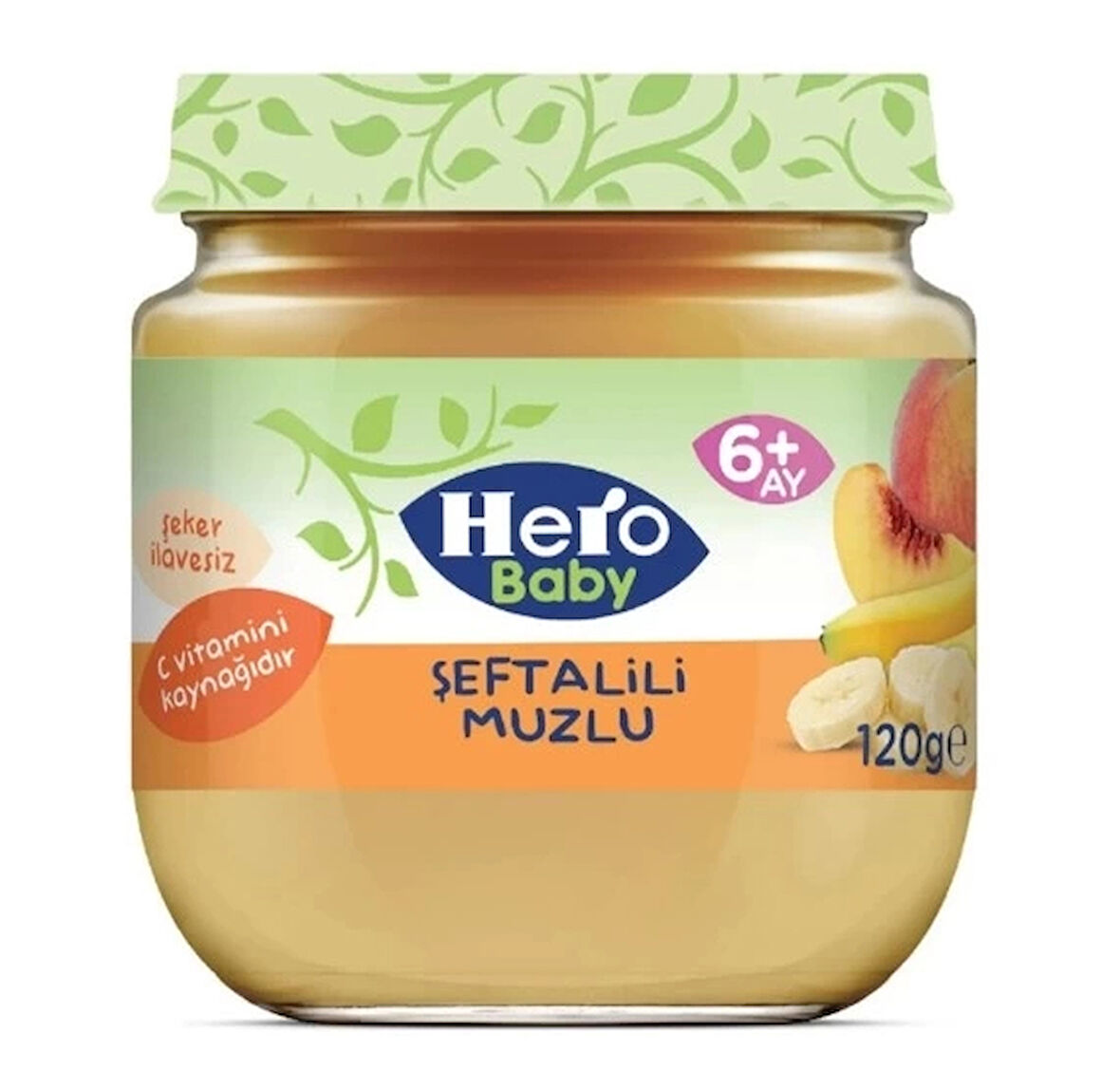 CEYLAN ADAM  Hero Baby Şeftalili Muzlu Kavanoz Mama 120 Gr