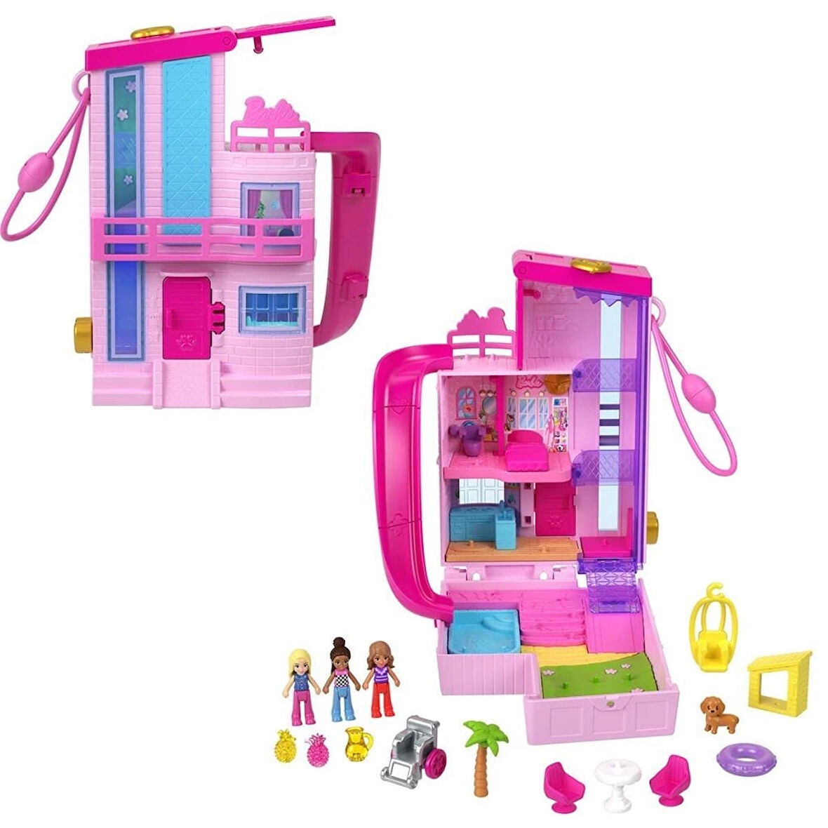 CEYLAN ADAM  HWP11 Polly Pocket Barbienin Evi Temalı Mikro Oyun Seti