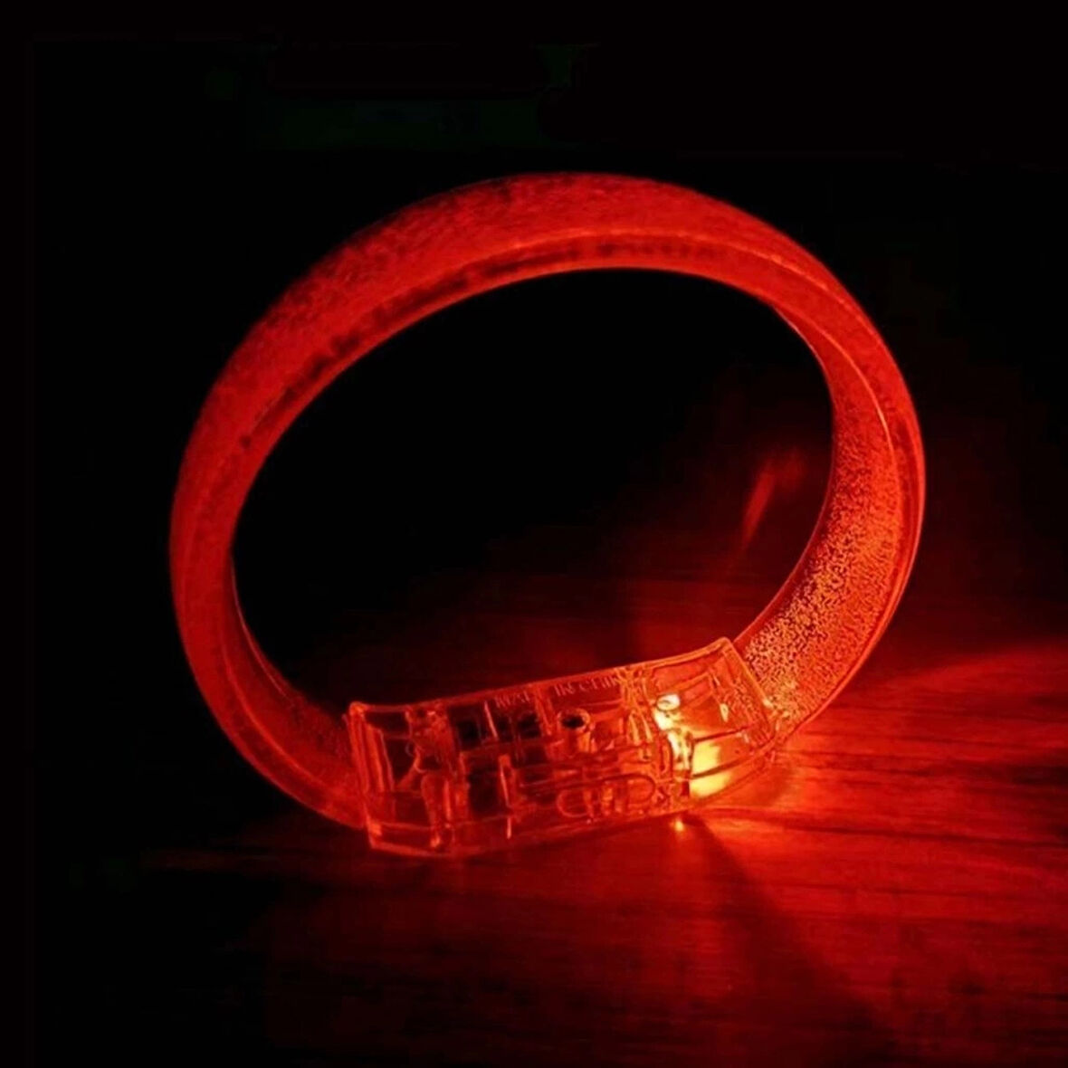 CEYLAN ADAM  Kırmızı Led Işıklı Baskı Yapılabilen Pilli Bileklik Bilezik 1,5 cm Genişlik