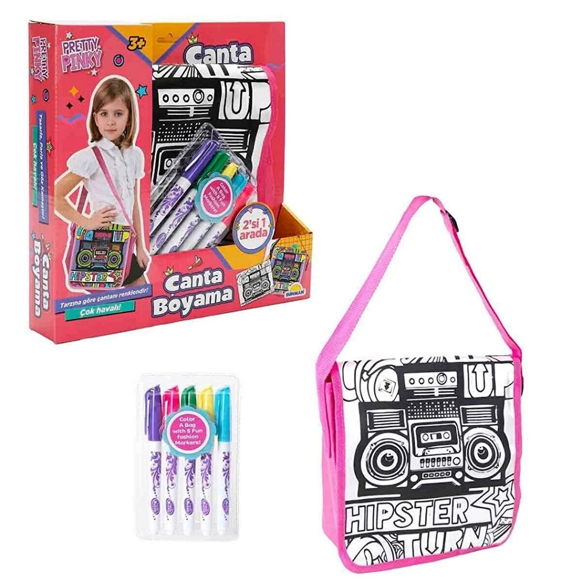 CEYLAN ADAM  2in1 Omuz Çantası Boyama Seti