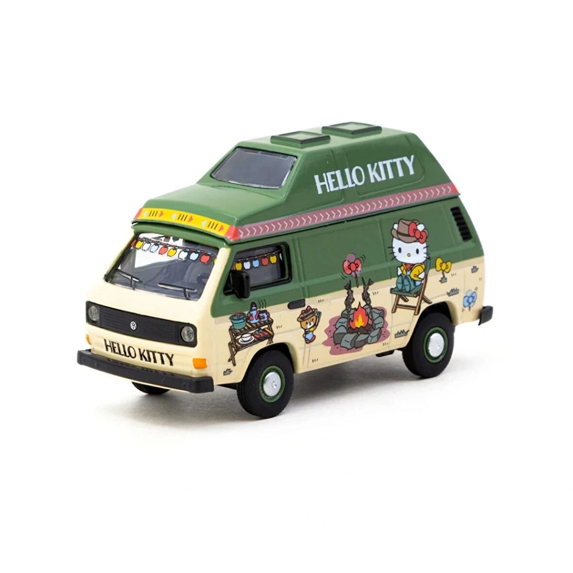 CEYLAN ADAM  Schuco x Tarmac Works 1/64 Volkswagen T3 Van Hello Kitty Camping