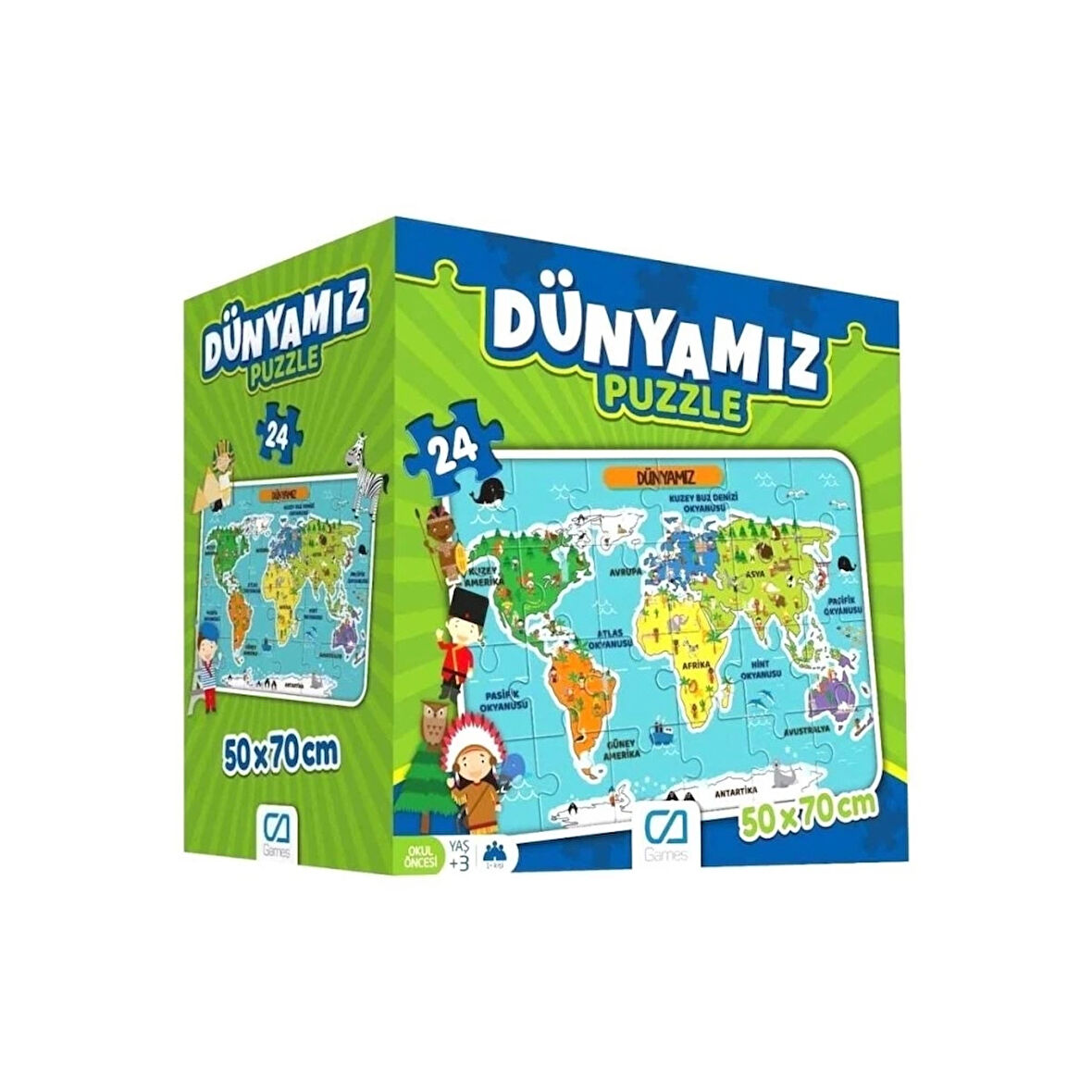 CEYLAN ADAM  5025 CA Games, Dünyamız 24 Parça Puzzle / +3 yaş