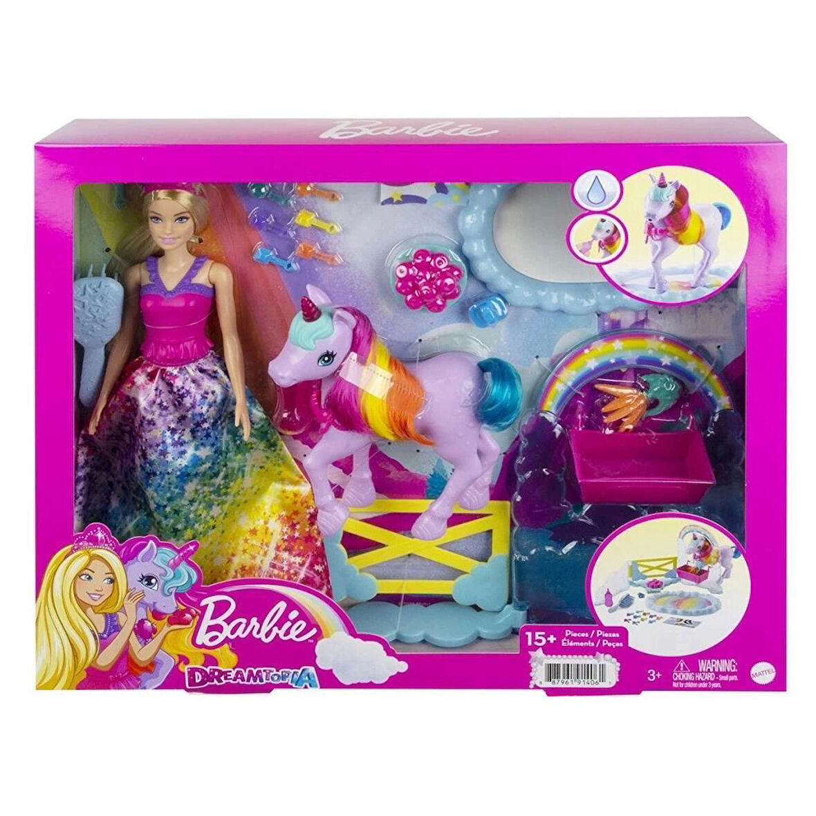 CEYLAN ADAM  GTG01 Barbie, Bebek ve Tek Boynuzlu At, Dreamtopia Hayaller Ülkesi