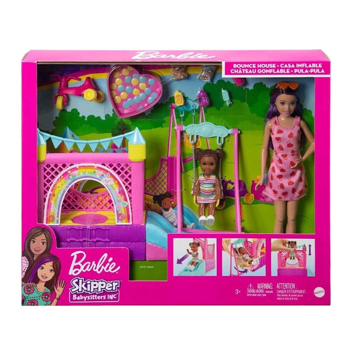 CEYLAN ADAM Nessiworld HHB67 Barbie  Bebek Bakıcısı Skipper Oyun Evi Seti