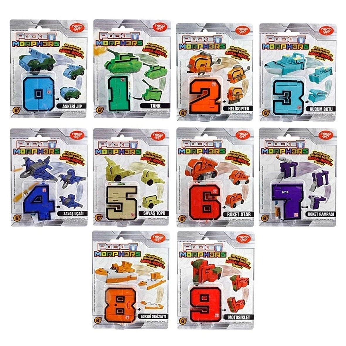 CEYLAN ADAM   PM/6888 Pocket Morphers Dönüşebilen Numaralar / Tekli satılır