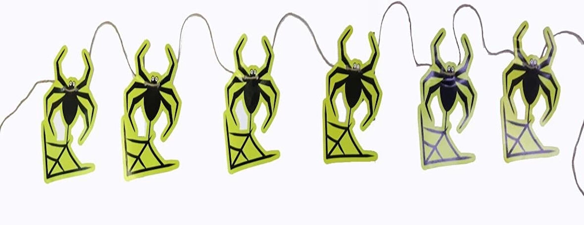 CEYLAN ADAM Nessiworld  Örümcek Şekilli Asmalı Halloween Flama Banner Afiş 2 Metre