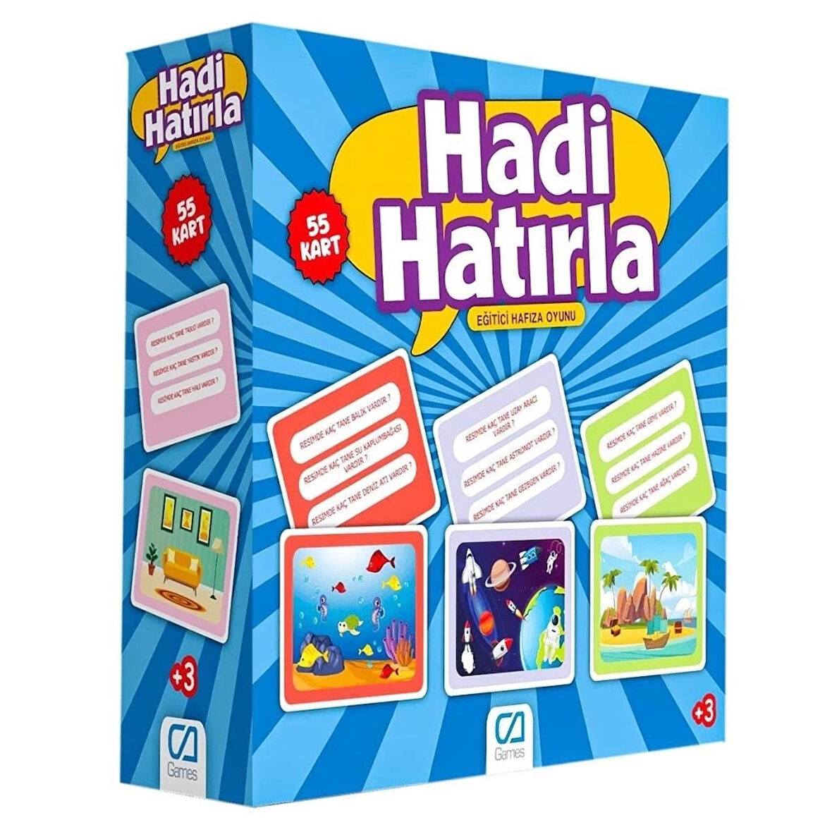 CEYLAN ADAM Nessiworld 5108 CA Games,  Hadi Hatırla  - Eğitici Hafıza Oyunu / +5 yaş
