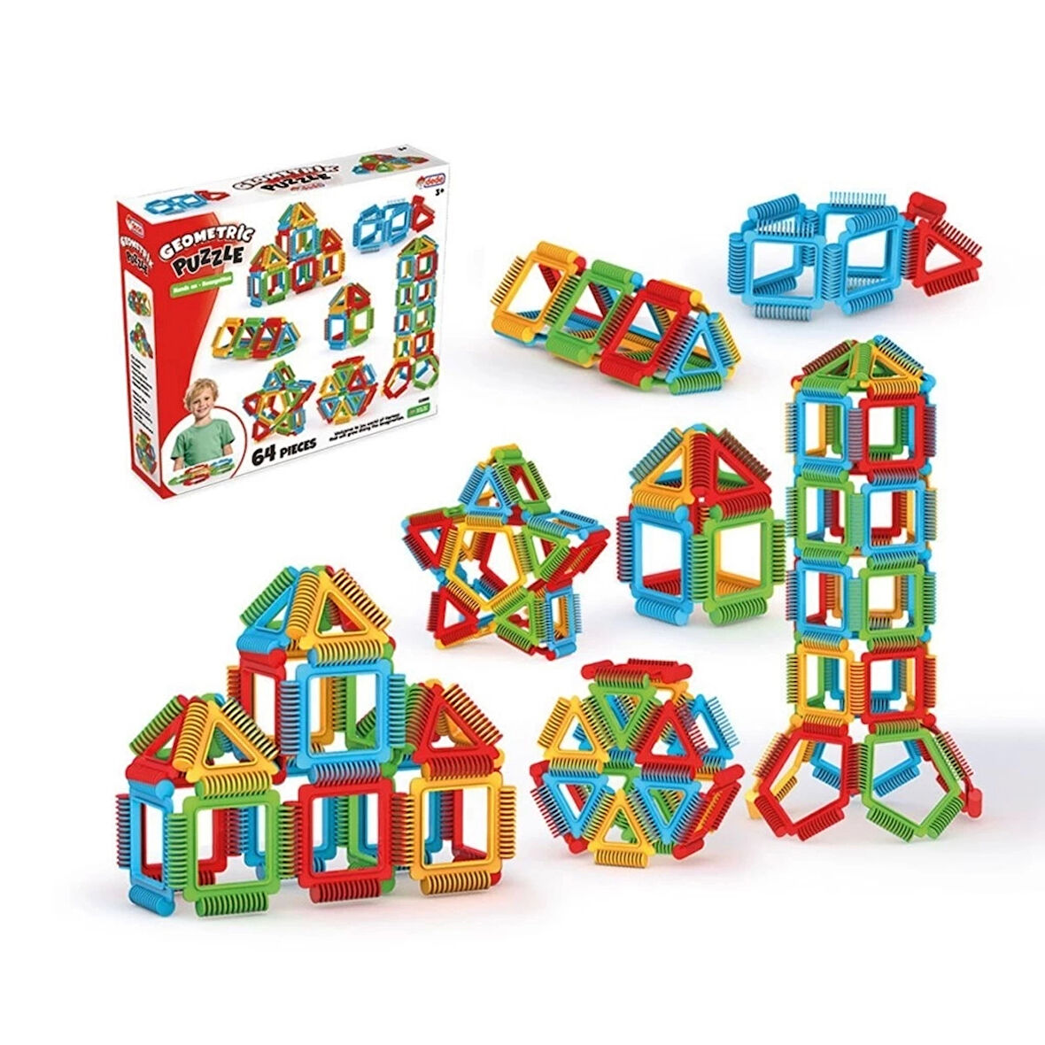 CEYLAN ADAM    03896 Geometrik Puzzle 64 Parça -Dede